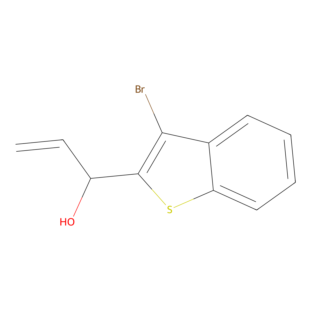 1-(3-Bromobenzo[b]thiophen-2-yl)prop-2-en-1-ol molecular structure, CAS 3002524-29-7