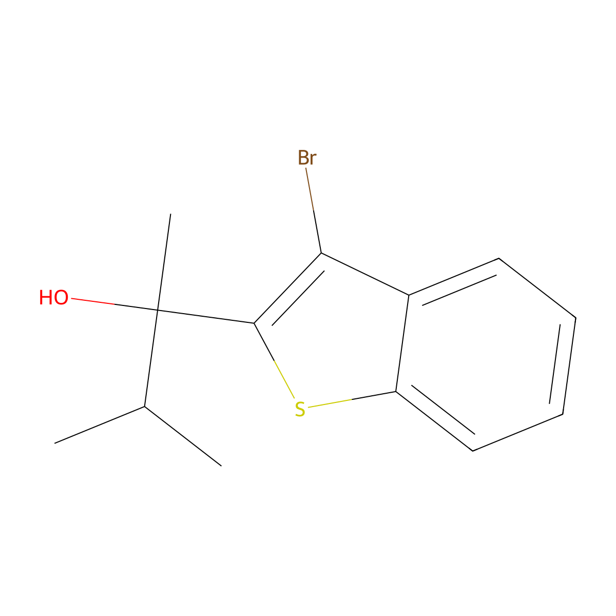 2-(3-BromobenZo[b]thiophen-2-yl)-3-methylbutan-2-ol molecular structure, CAS 3002524-34-4