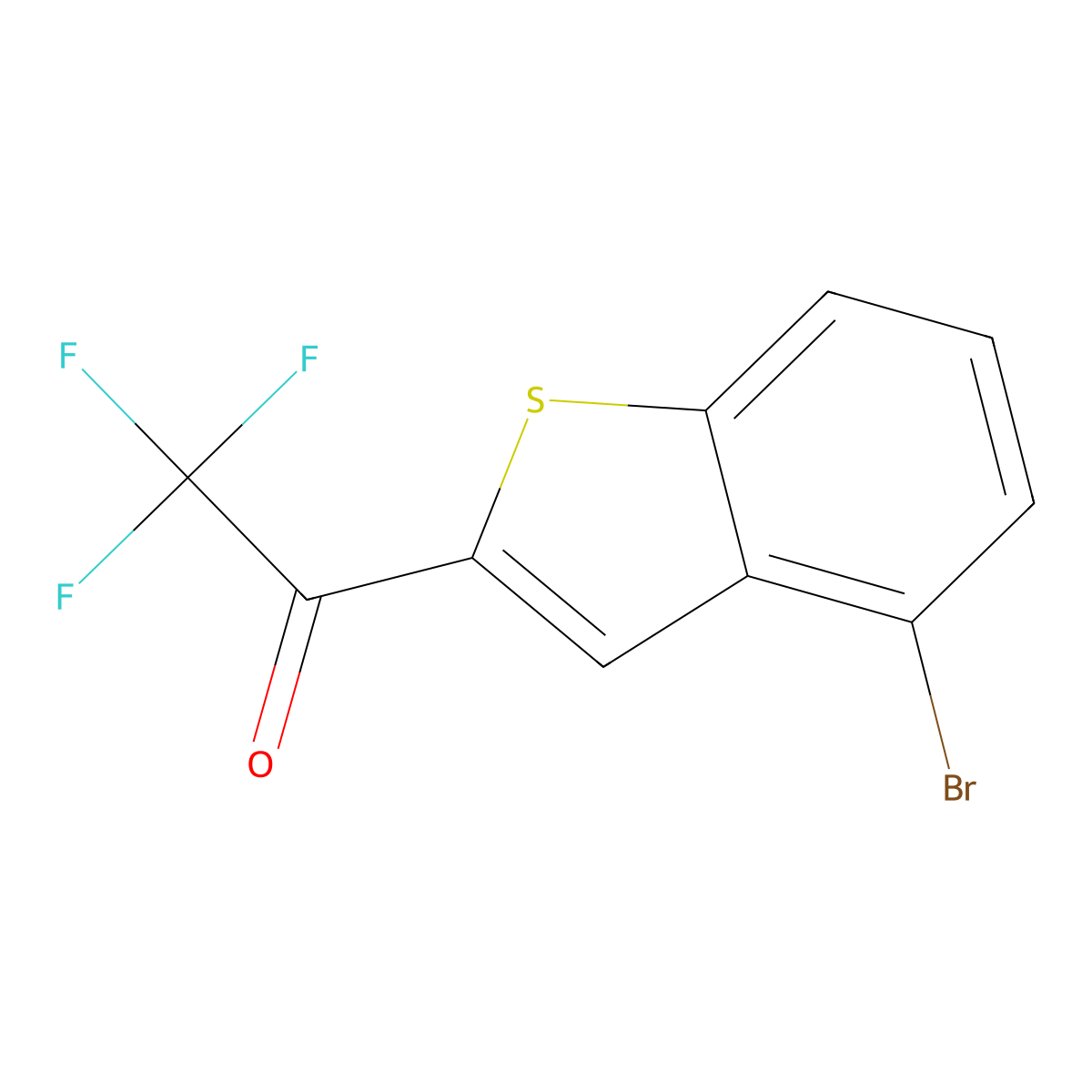 1-(4-BromobenZo[b]thiophen-2-yl)-2,2,2-trifluoroethanone molecular structure, CAS 3002525-70-1
