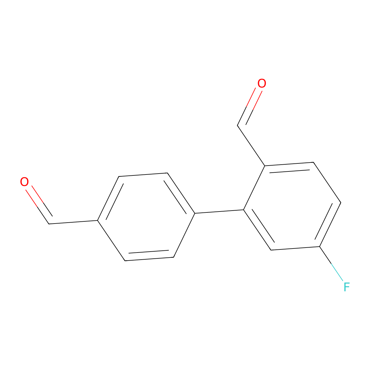 5-Fluoro-[1,1'-biphenyl]-2,4'-dicarbaldehyde molecular structure, CAS 3002529-26-9