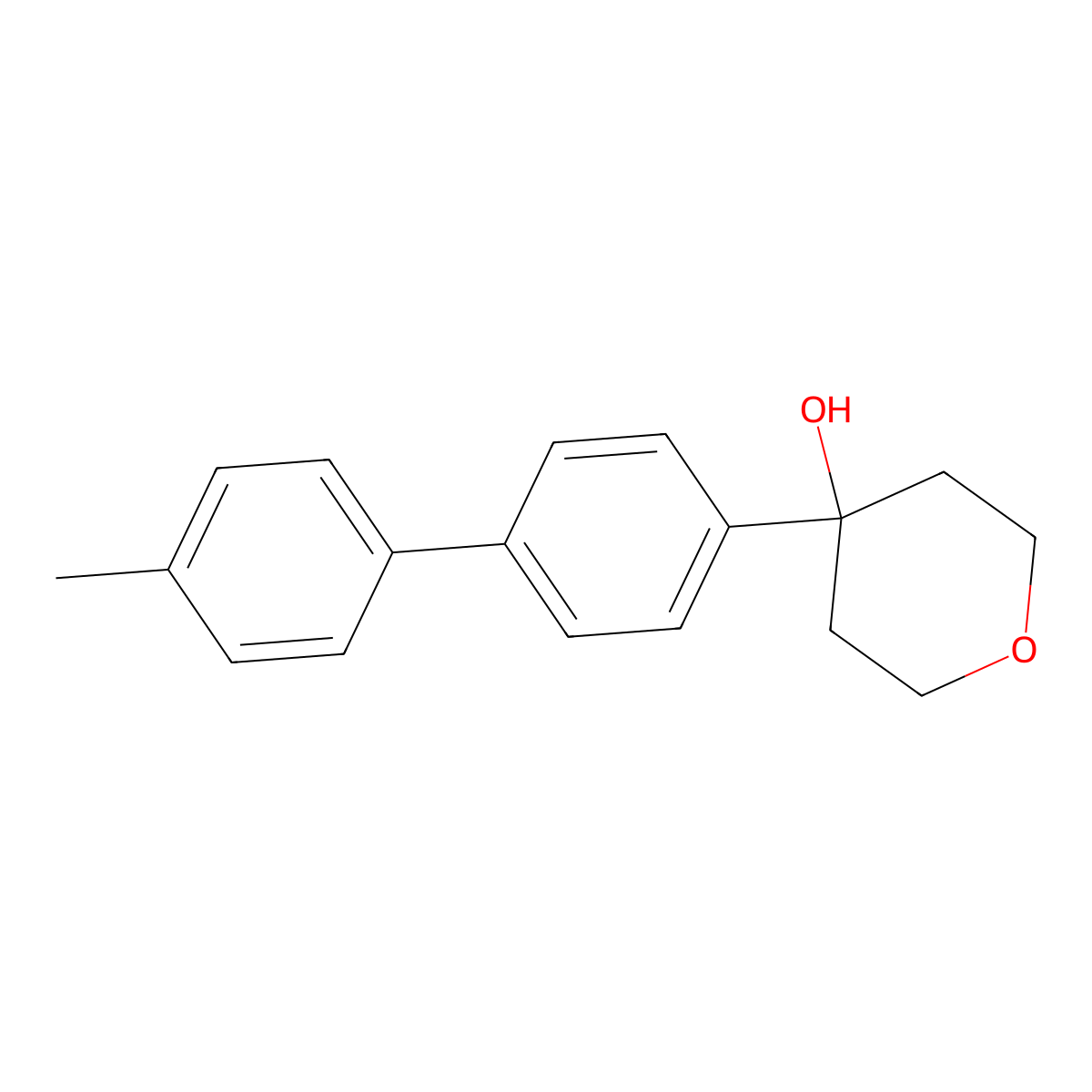 4-(4'-methyl-[1,1'-biphenyl]-4-yl)tetrahydro-2H-pyran-4-ol molecular structure, CAS 3002529-64-5