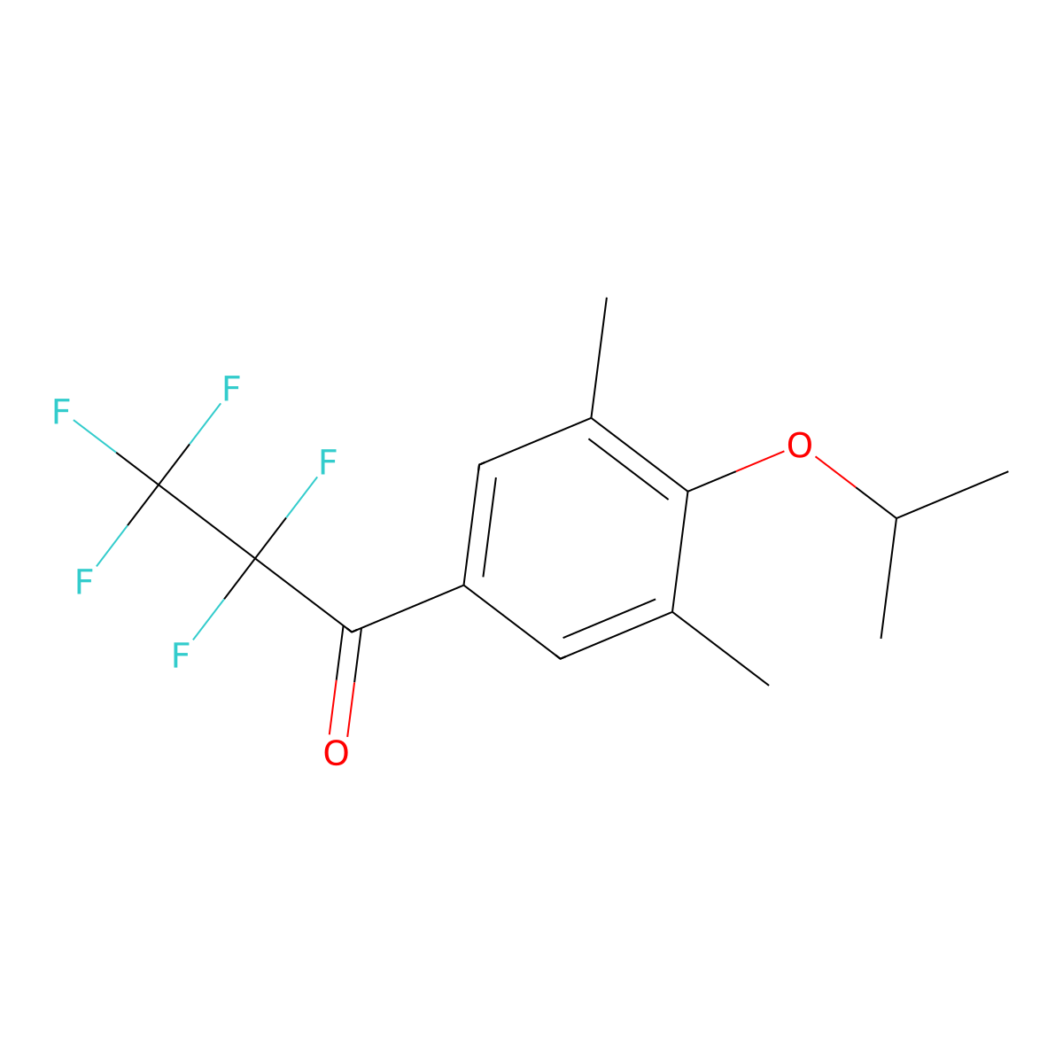 2,2,3,3,3-Pentafluoro-1-(4-isopropoxy-3,5-dimethylphenyl)propan-1-one molecular structure, CAS 3002531-88-3