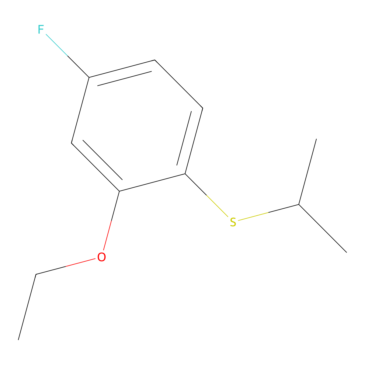 (2-Ethoxy-4-fluorophenyl)(isopropyl)sulfane molecular structure, CAS 3002531-98-5