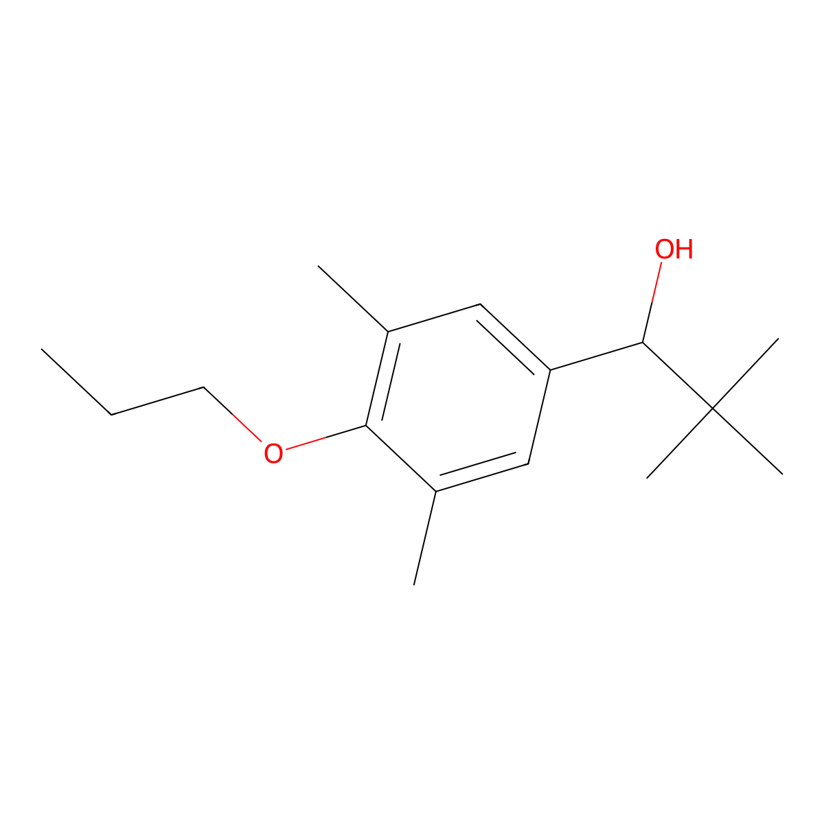 1-(3,5-Dimethyl-4-propoxyphenyl)-2,2-dimethylpropan-1-ol molecular structure, CAS 3002532-37-5