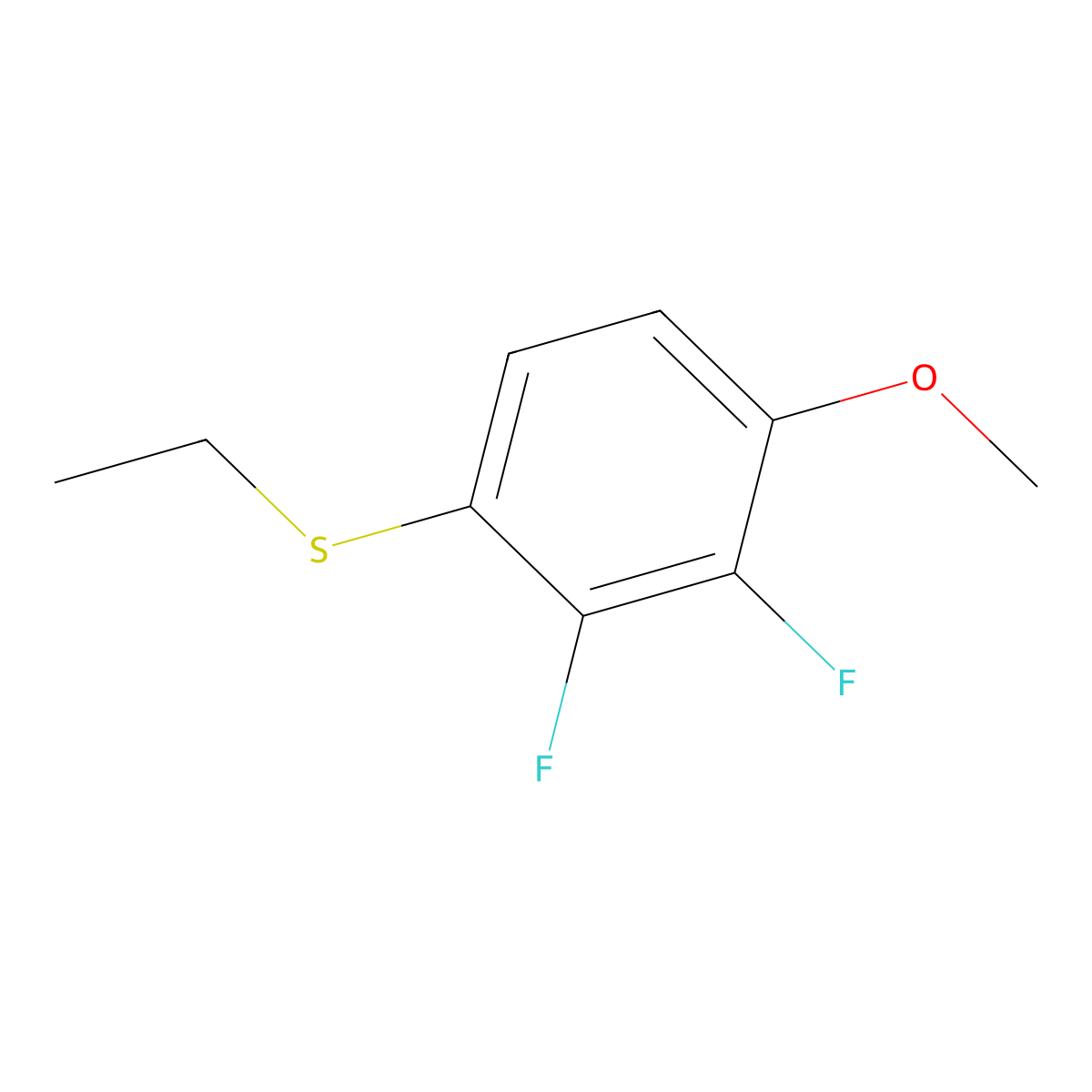 (2,3-Difluoro-4-methoxyphenyl)(ethyl)sulfane molecular structure, CAS 3002532-70-6