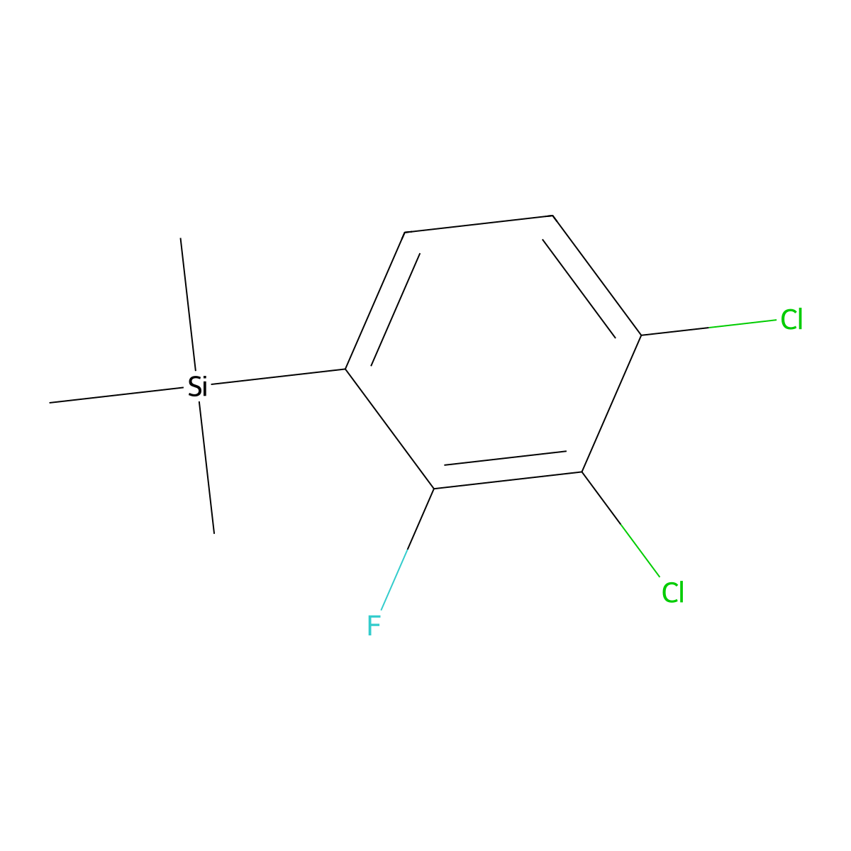 (3,4-Dichloro-2-fluorophenyl)trimethylsilane molecular structure, CAS 3002532-76-2
