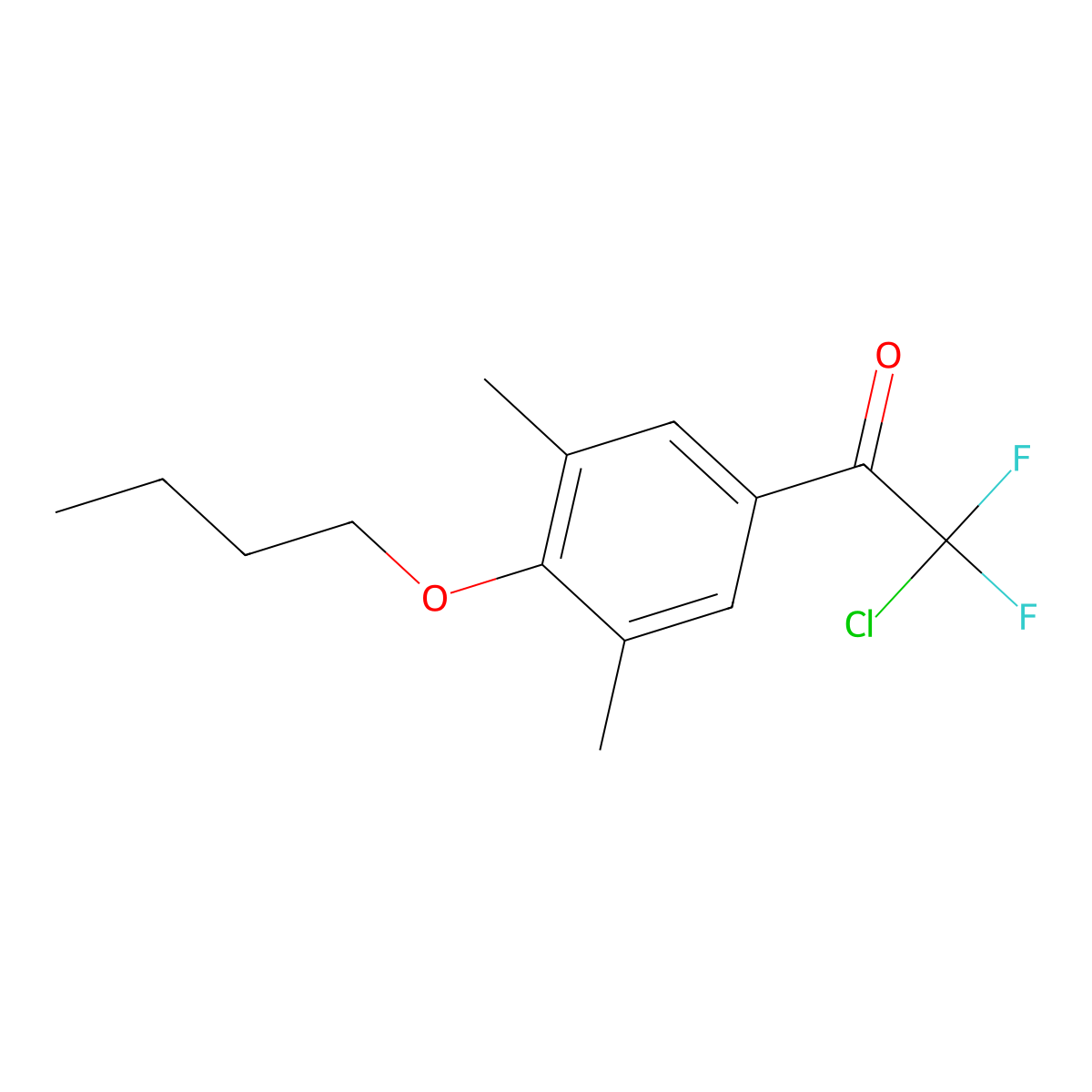 1-(4-Butoxy-3,5-dimethylphenyl)-2-chloro-2,2-difluoroethanone molecular structure, CAS 3002532-96-6