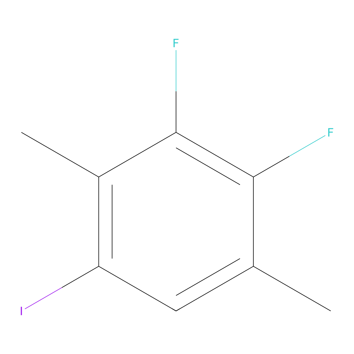 2,3-Difluoro-5-iodo-1,4-dimethylbenzene molecular structure, CAS 3002533-28-7