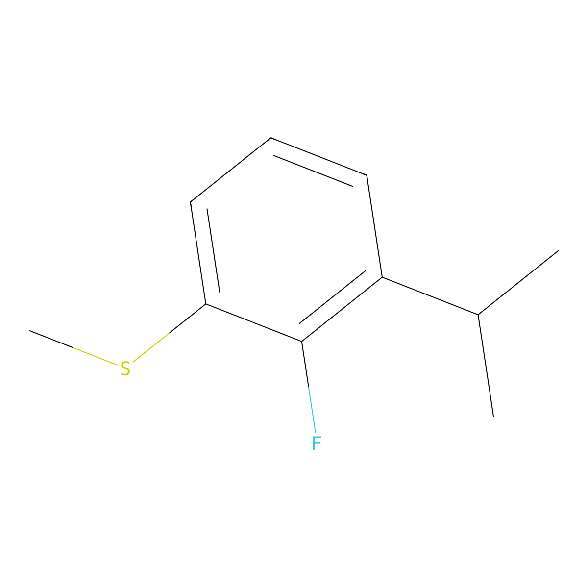(2-Fluoro-3-isopropylphenyl)(methyl)sulfane molecular structure, CAS 3002533-42-5