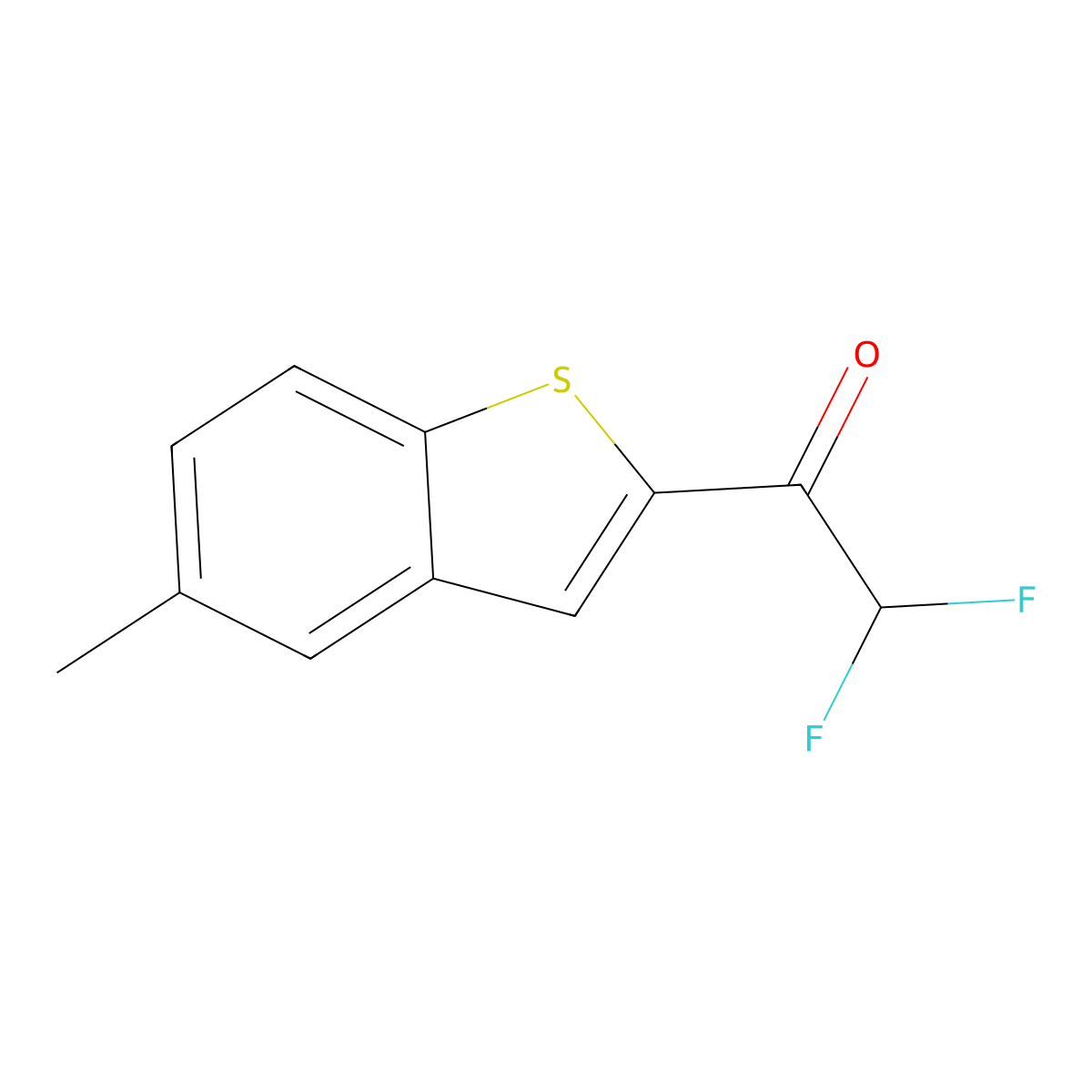 2,2-Difluoro-1-(5-methylbenZo[b]thiophen-2-yl)ethanone molecular structure, CAS 3002533-80-1