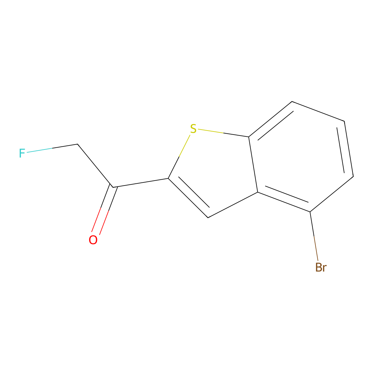 1-(4-Bromobenzo[b]thiophen-2-yl)-2-fluoroethanone molecular structure, CAS 3002533-88-9