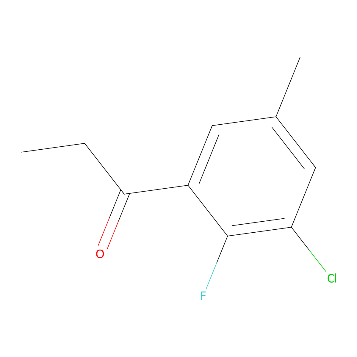 1-(3-Chloro-2-fluoro-5-methylphenyl)propan-1-one molecular structure, CAS 3002534-20-2