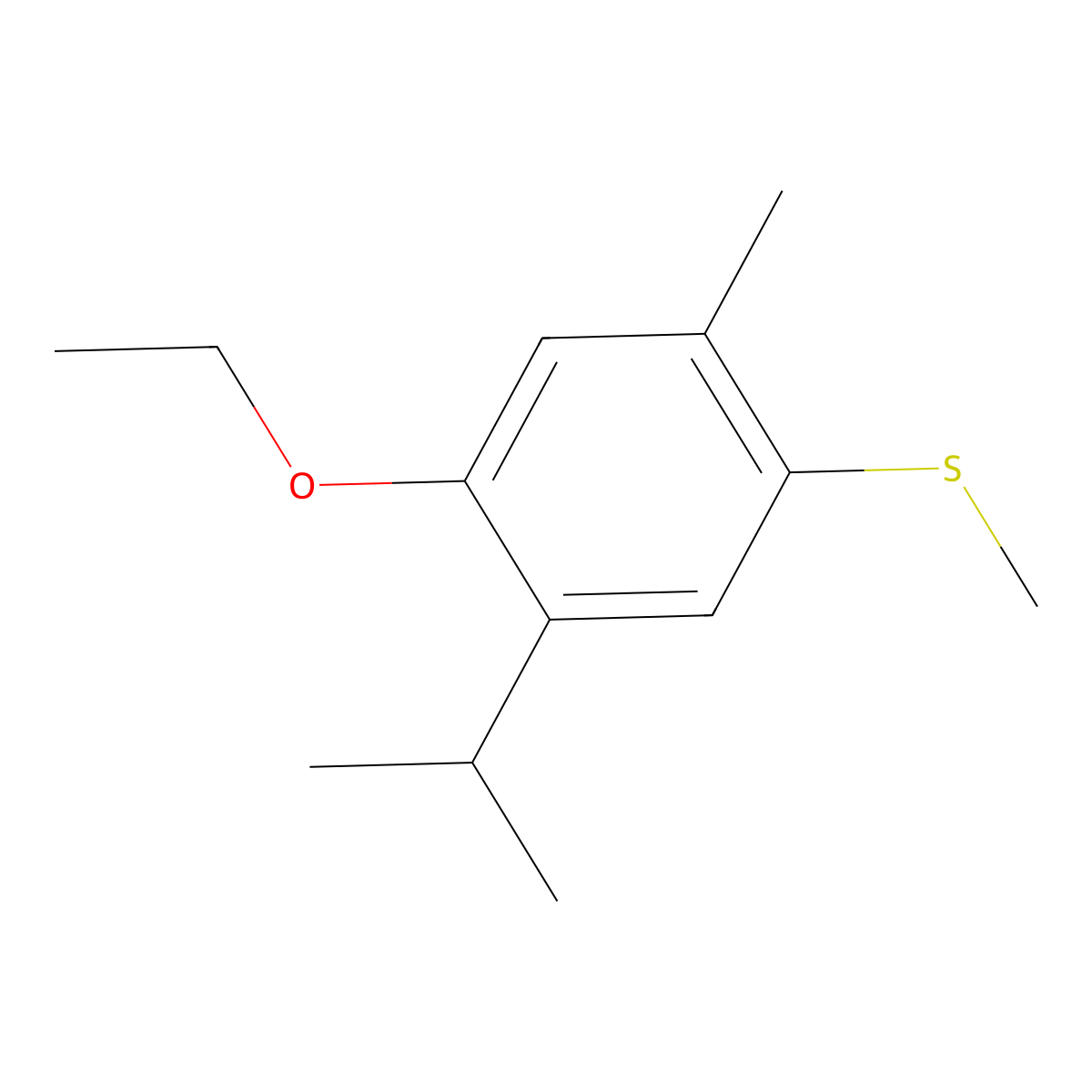 (4-Ethoxy-5-isopropyl-2-methylphenyl)(methyl)sulfane molecular structure, CAS 3002535-04-5