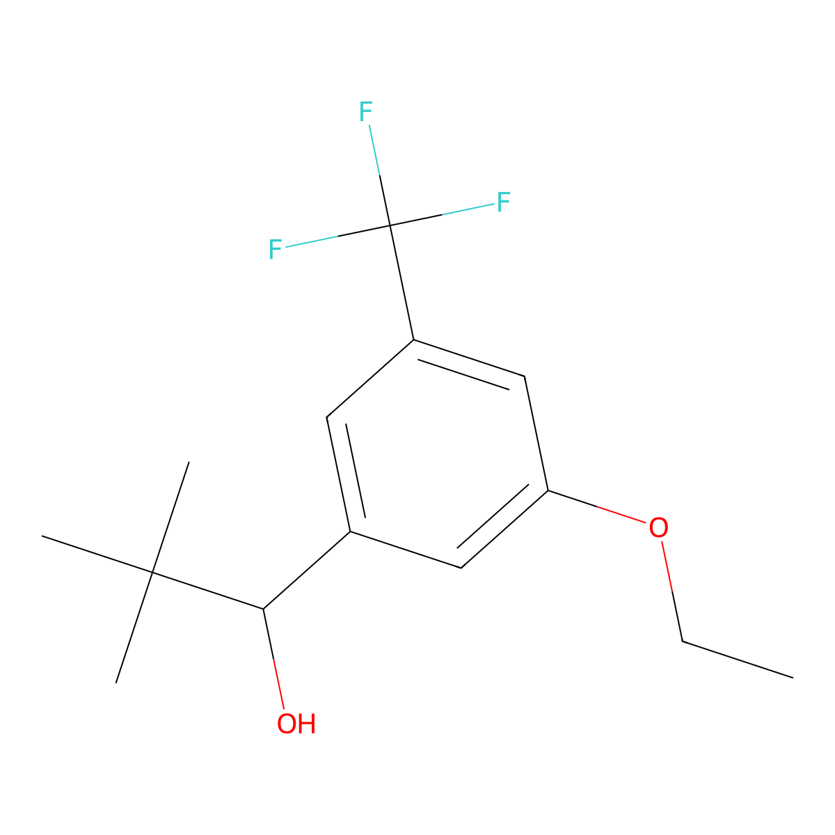 1-(3-Ethoxy-5-(trifluoromethyl)phenyl)-2,2-dimethylpropan-1-ol molecular structure, CAS 3002535-33-0