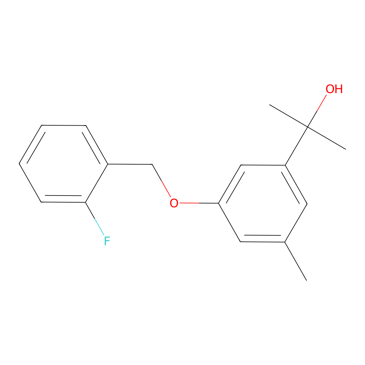 2-(3-((2-Fluorobenzyl)oxy)-5-methylphenyl)propan-2-ol molecular structure, CAS 3002535-60-3