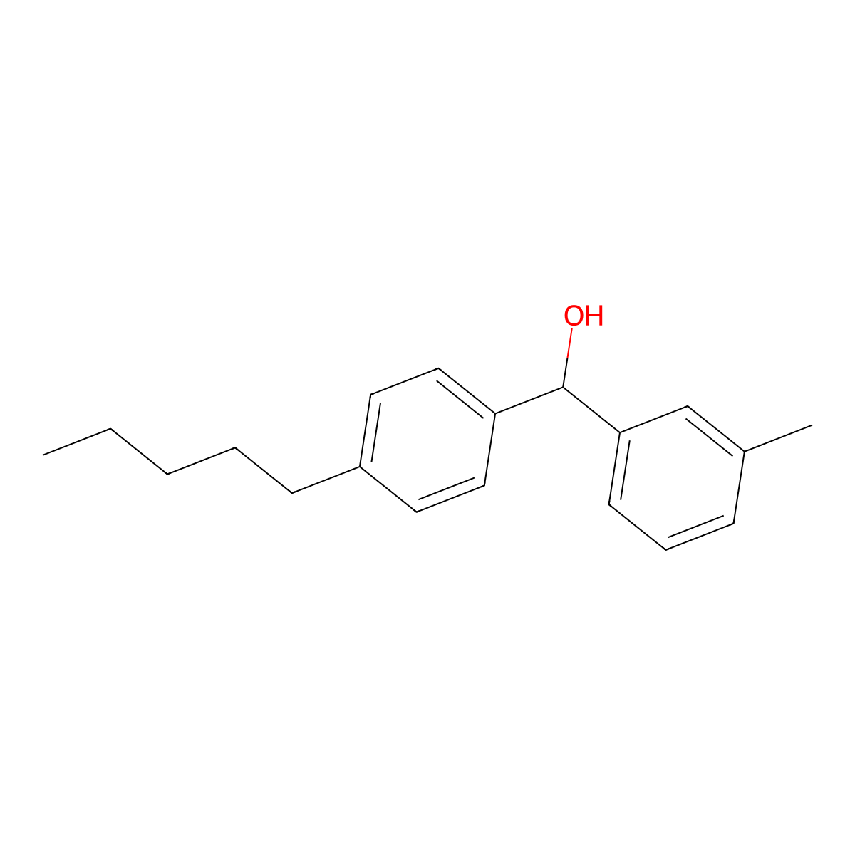 (4-Pentylphenyl)(m-tolyl)methanol molecular structure, CAS 3002536-17-3