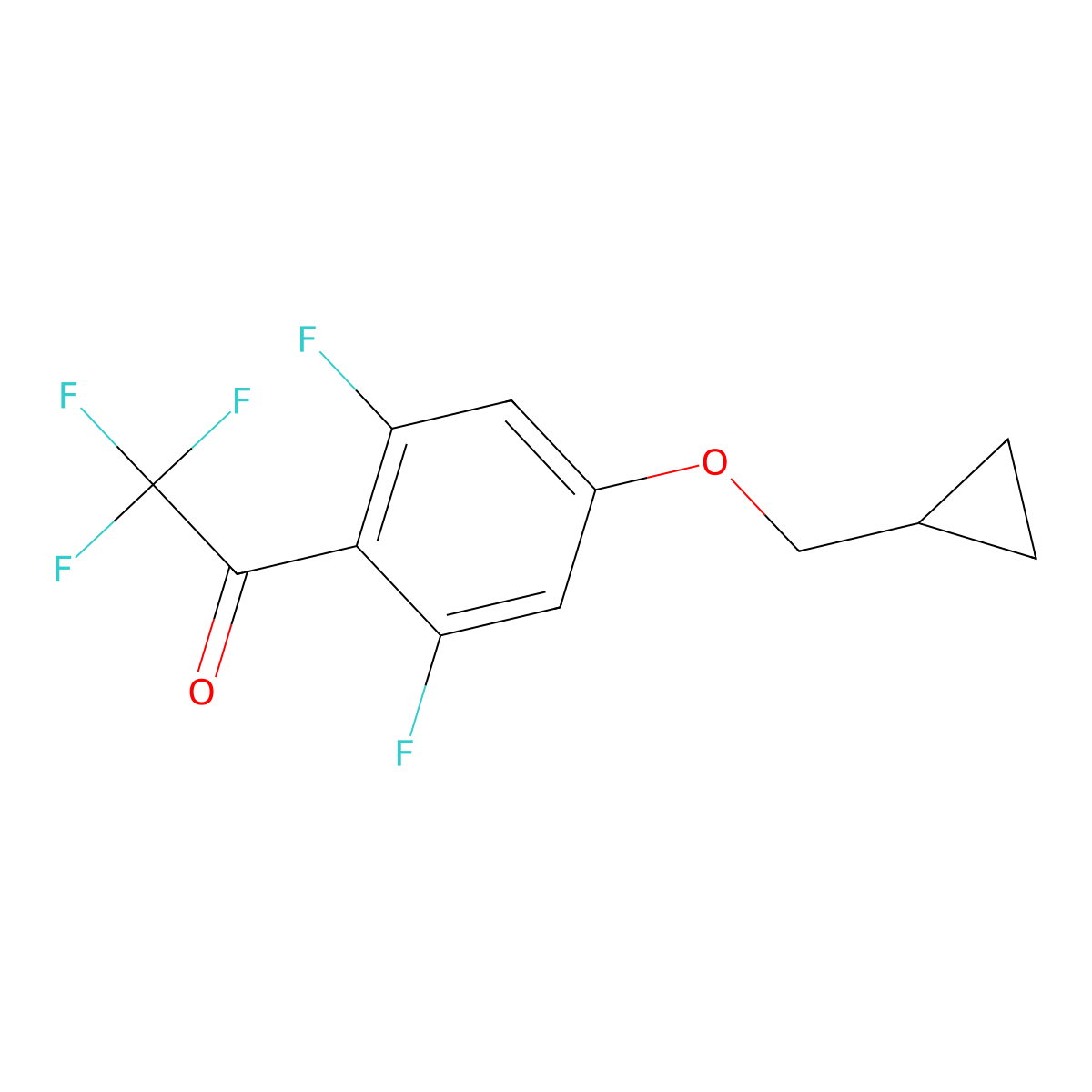 1-(4-(Cyclopropylmethoxy)-2,6-difluorophenyl)-2,2,2-trifluoroethanone molecular structure, CAS 3002537-39-2