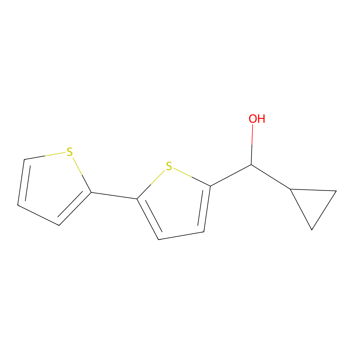 [2,2'-Bithiophen]-5-yl(cyclopropyl)methanol molecular structure, CAS 3002537-78-9