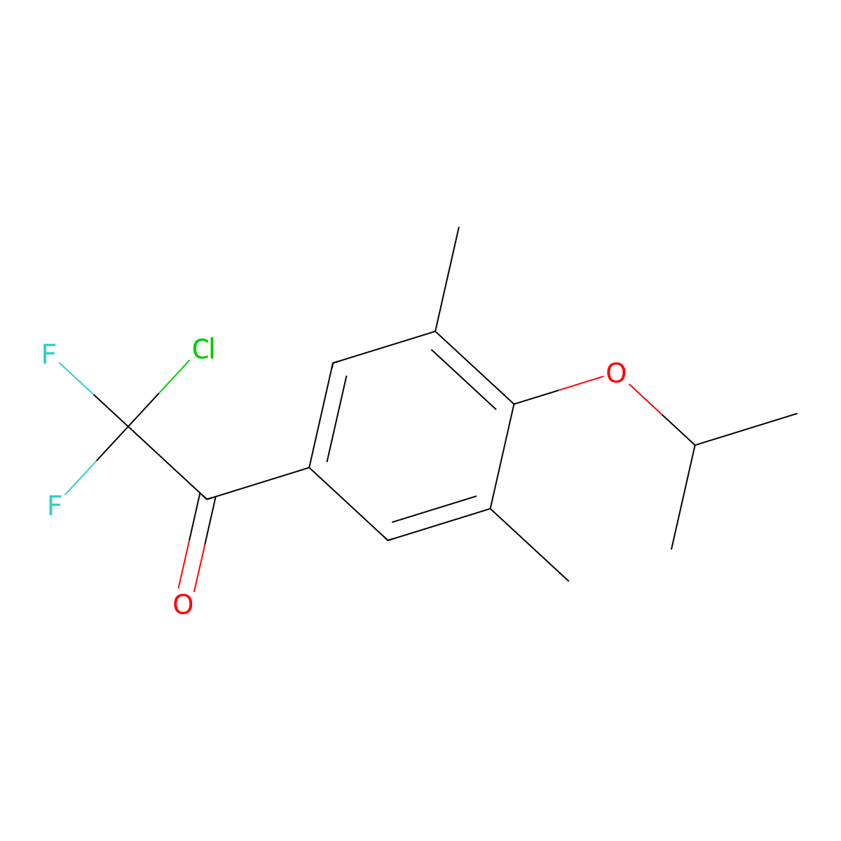 2-Chloro-2,2-difluoro-1-(4-isopropoxy-3,5-dimethylphenyl)ethanone molecular structure, CAS 3002538-26-0