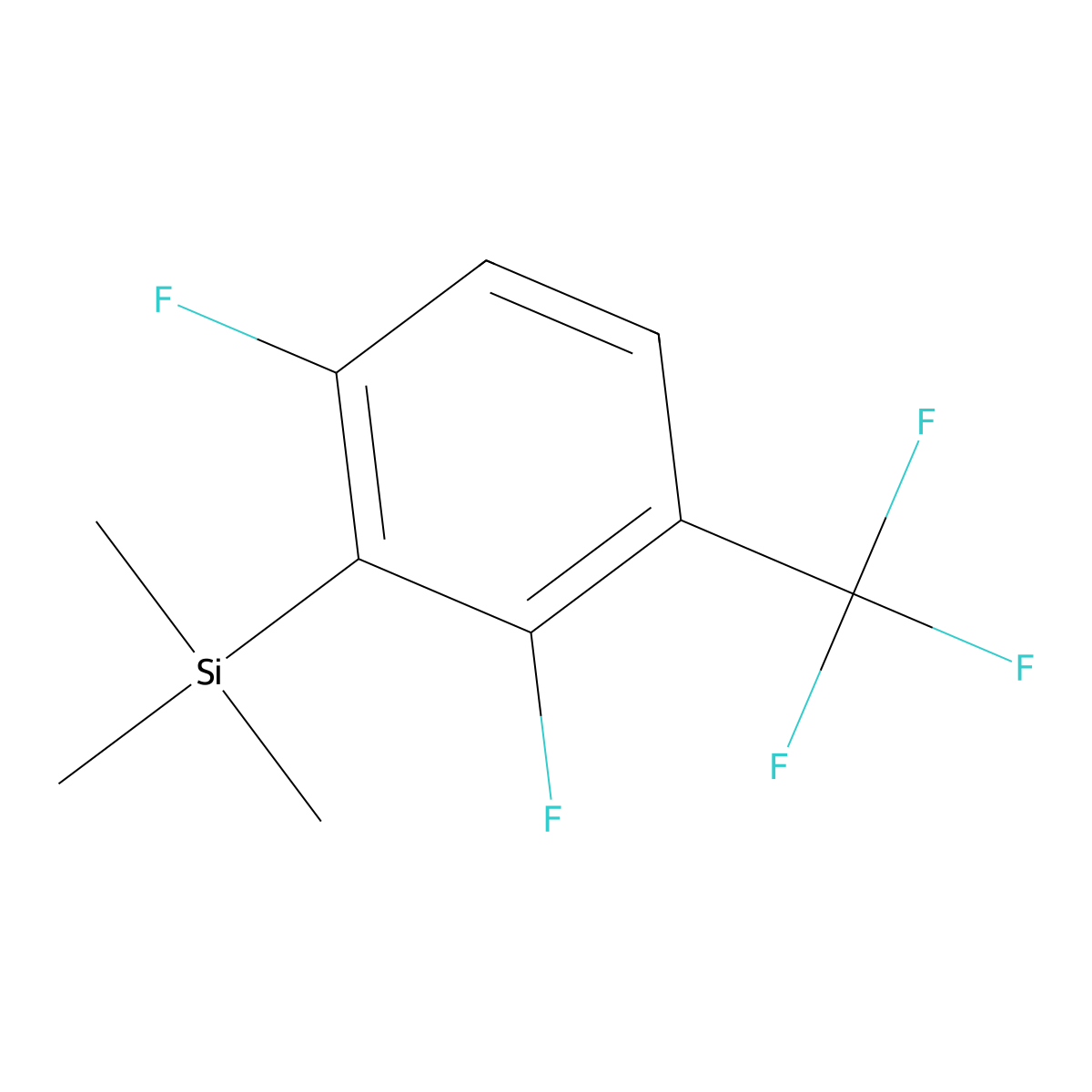 (2,6-Difluoro-3-(trifluoromethyl)phenyl)trimethylsilane molecular structure, CAS 3002538-60-2