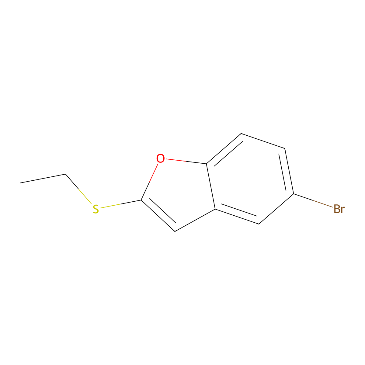5-Bromo-2-(ethylthio)benZofuran molecular structure, CAS 3002538-78-2