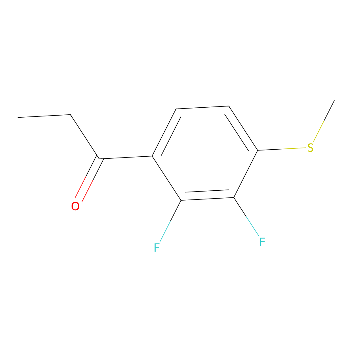 1-(2,3-Difluoro-4-(methylthio)phenyl)propan-1-one molecular structure, CAS 3002539-21-8