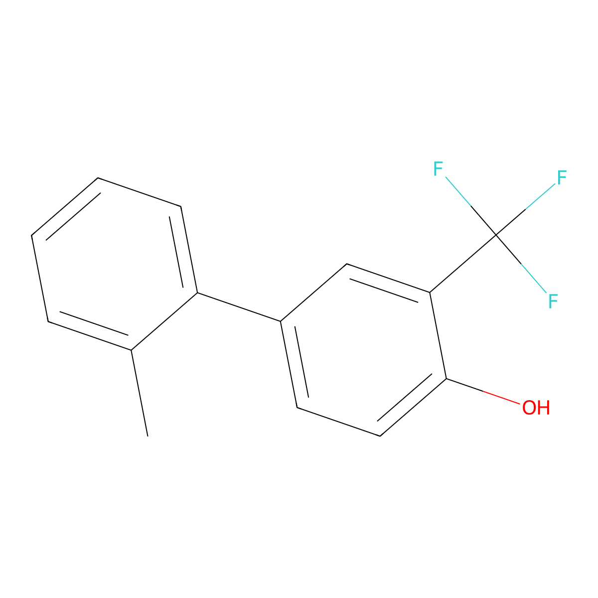 2'-Methyl-3-(trifluoromethyl)-[1,1'-biphenyl]-4-ol molecular structure, CAS 3002540-81-7