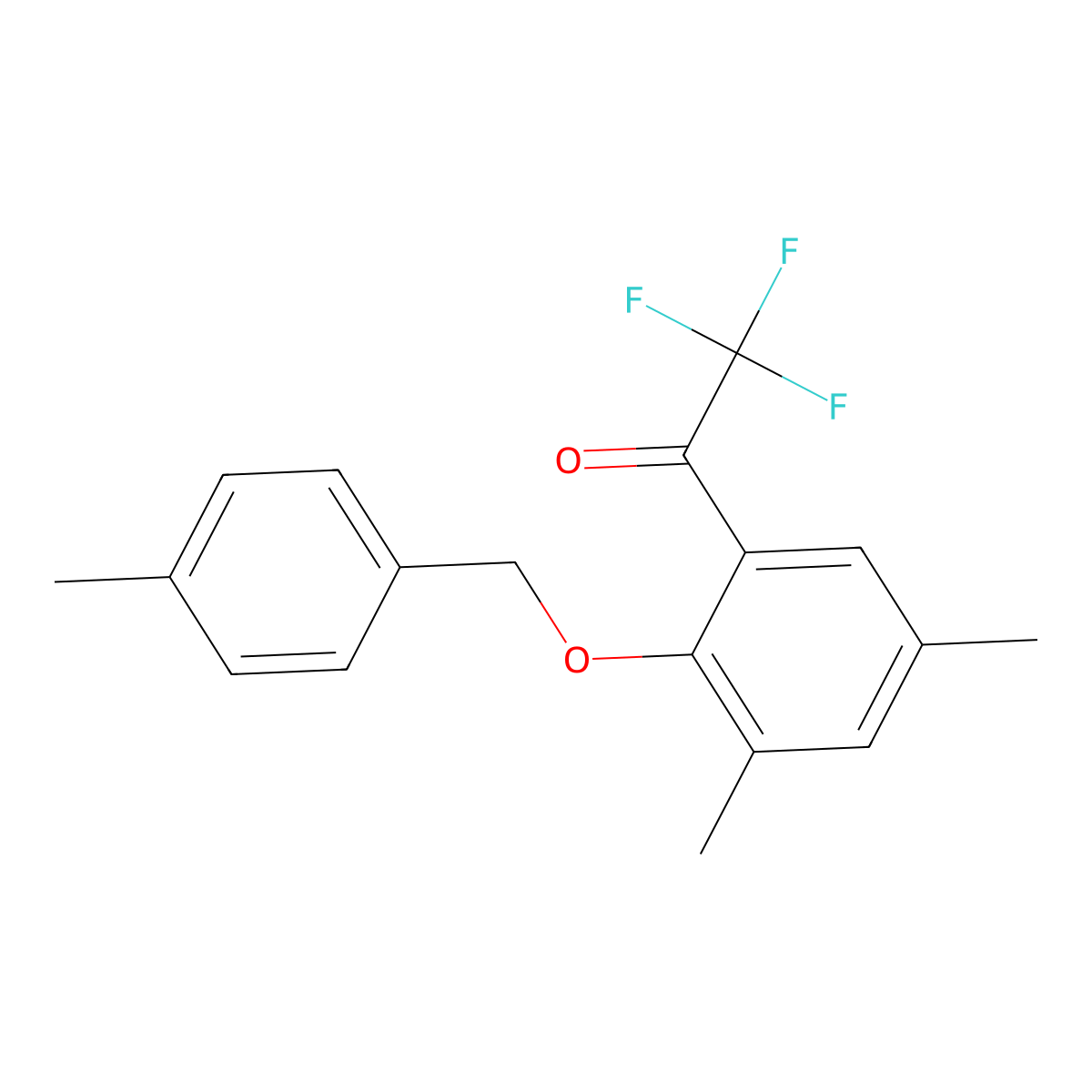1-(3,5-Dimethyl-2-((4-methylbenzyl)oxy)phenyl)-2,2,2-trifluoroethanone molecular structure, CAS 3002540-95-3