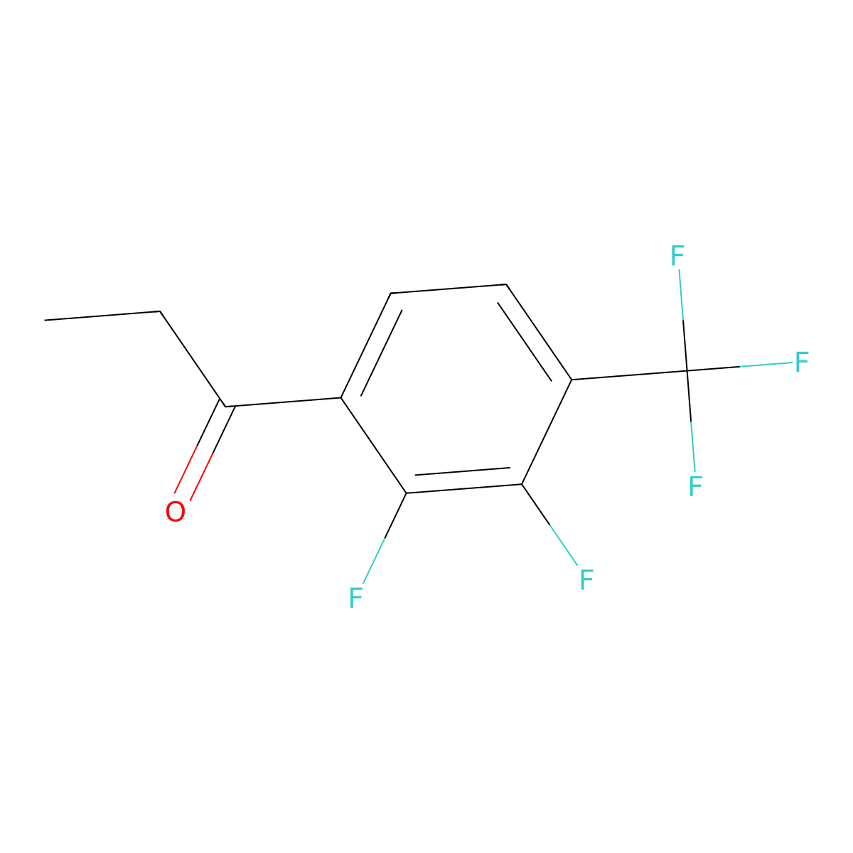 1-(2,3-Difluoro-4-(trifluoromethyl)phenyl)propan-1-one molecular structure, CAS 3002541-37-6