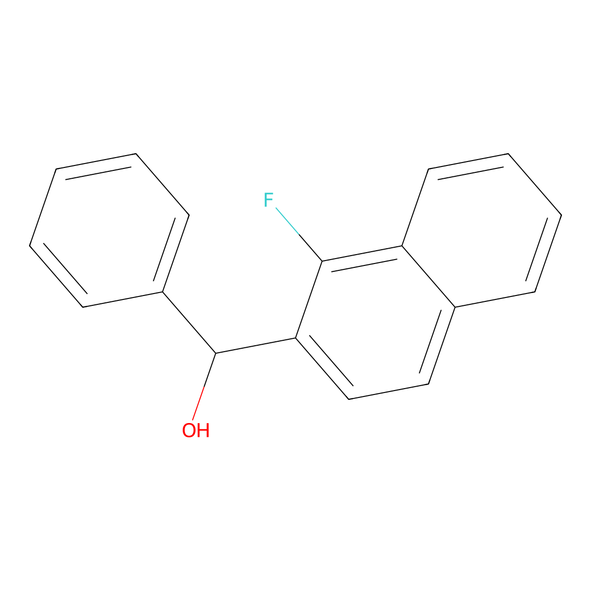 (1-Fluoronaphthalen-2-yl)(phenyl)methanol molecular structure, CAS 3002543-19-0