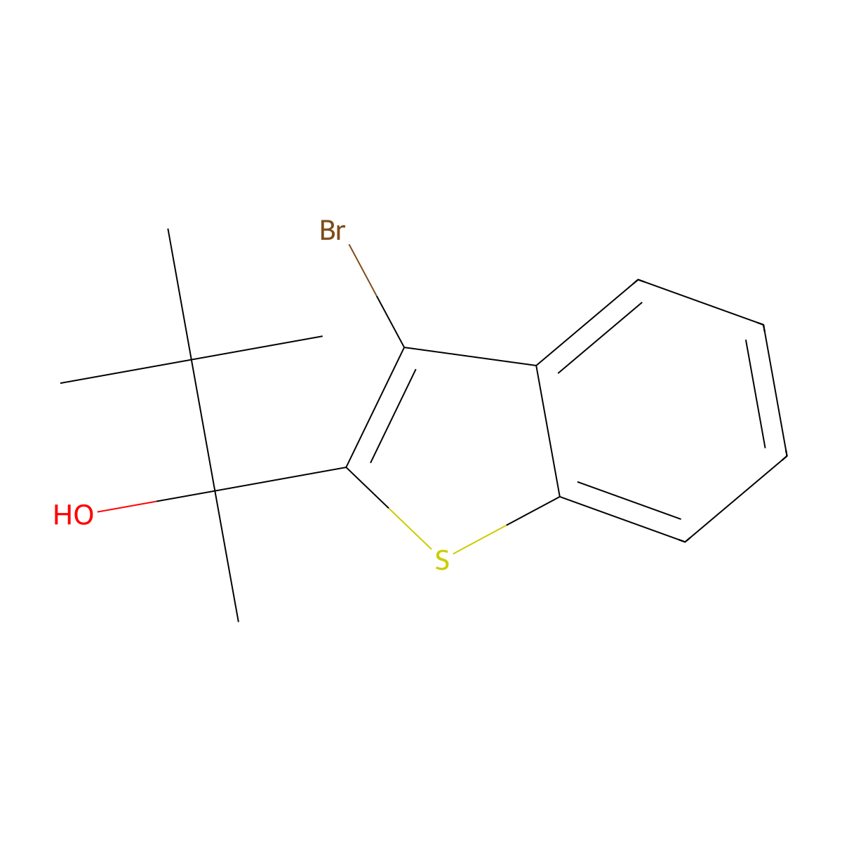 2-(3-BromobenZo[b]thiophen-2-yl)-3,3-dimethylbutan-2-ol molecular structure, CAS 3002543-97-4