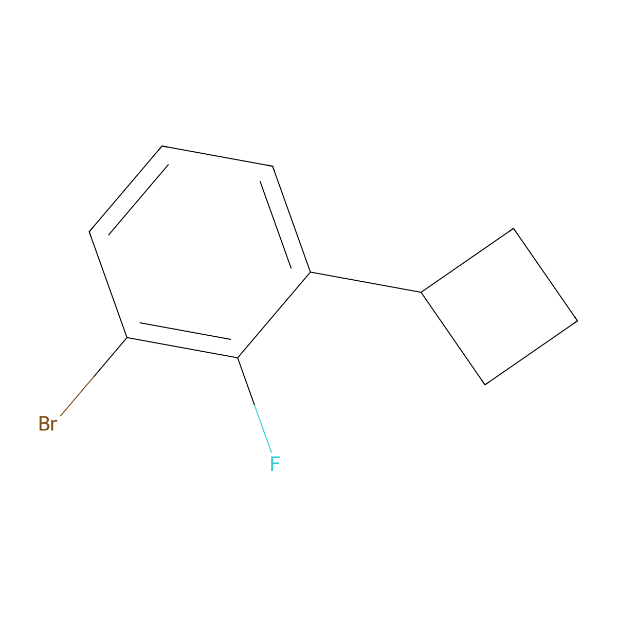 1-Bromo-3-cyclobutyl-2-fluorobenzene molecular structure, CAS 3002544-31-9