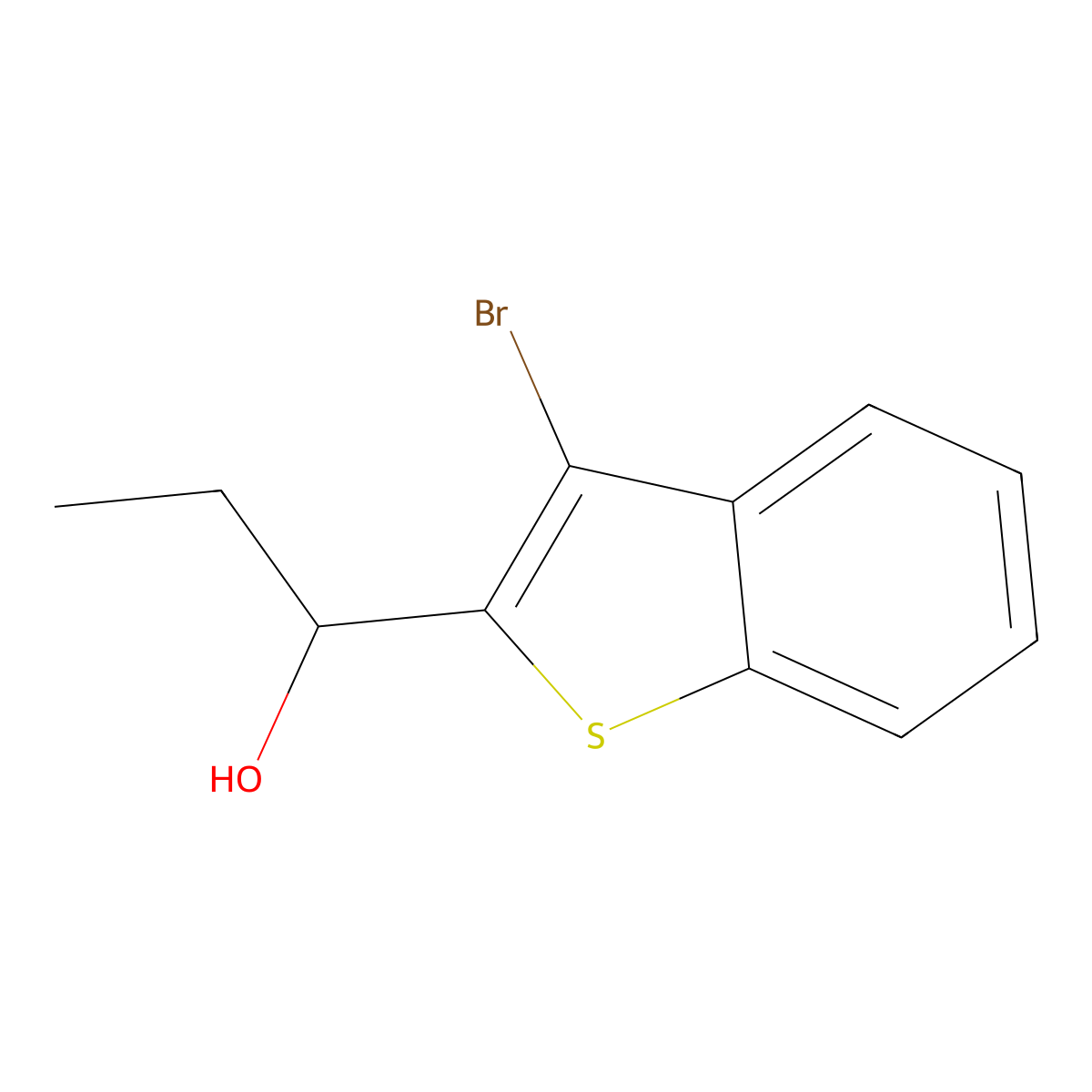1-(3-Bromobenzo[b]thiophen-2-yl)propan-1-ol molecular structure, CAS 3002544-53-5