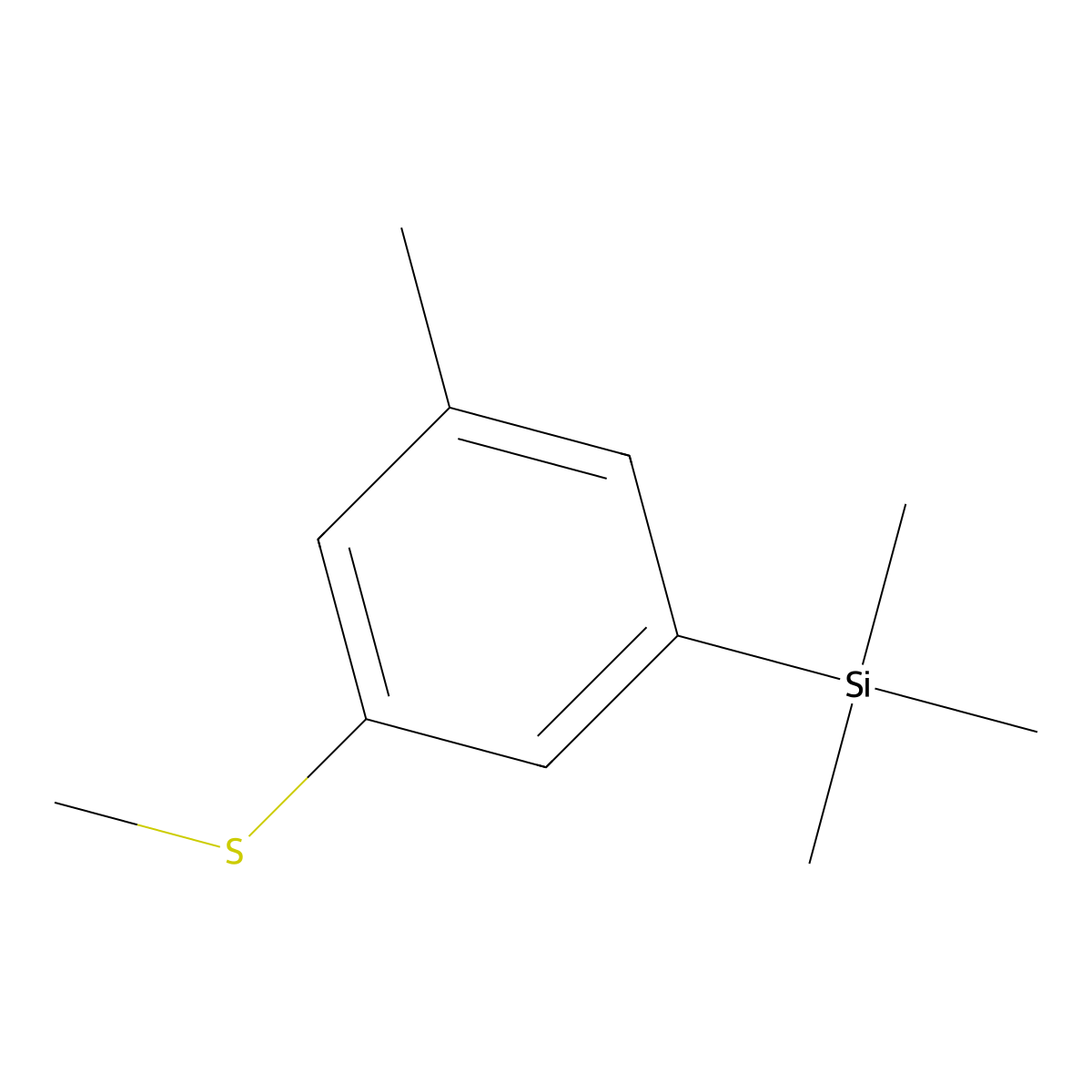 Trimethyl(3-methyl-5-(methylthio)phenyl)silane molecular structure, CAS 3002544-76-2