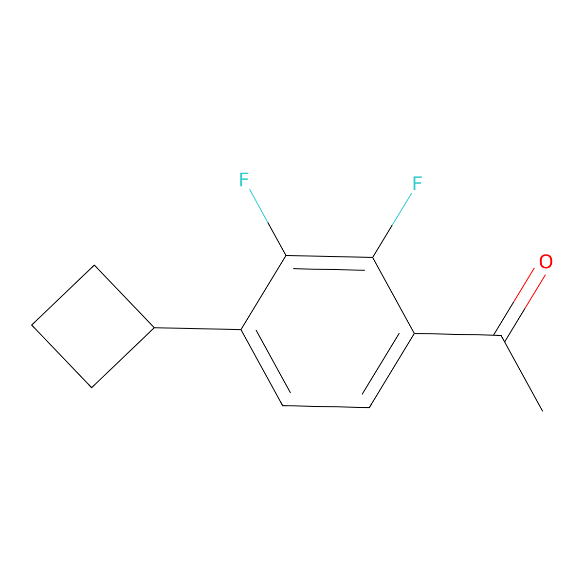1-(4-Cyclobutyl-2,3-difluorophenyl)ethanone molecular structure, CAS 3002552-95-3