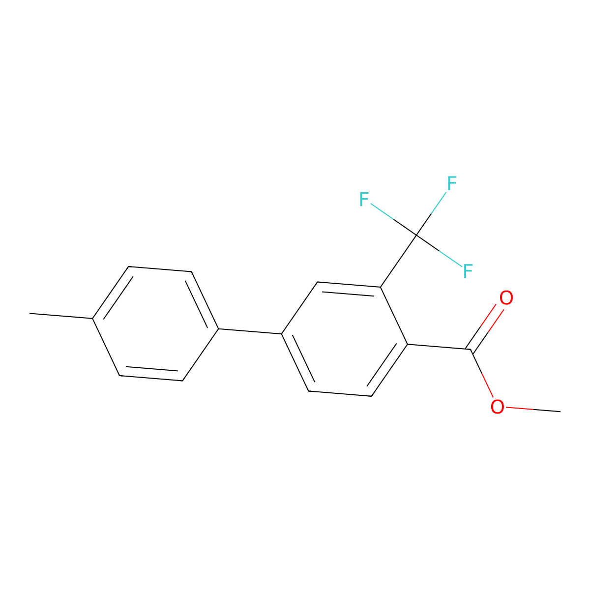 Methyl 4'-methyl-3-(trifluoromethyl)-[1,1'-biphenyl]-4-carboxylate molecular structure, CAS 3002553-73-0