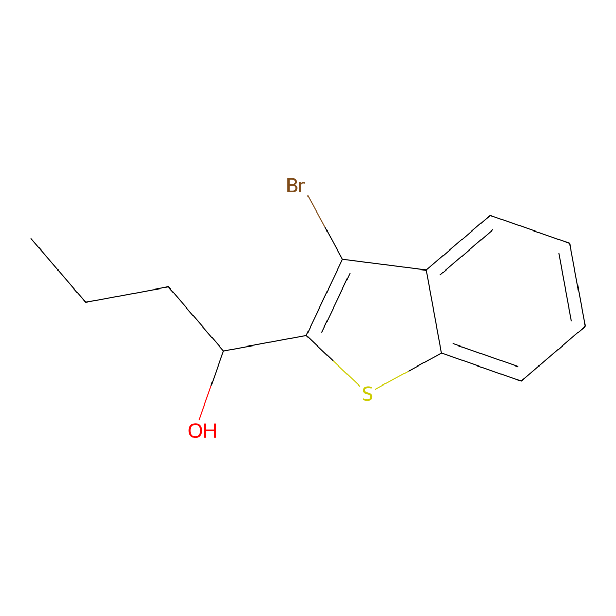 1-(3-BromobenZo[b]thiophen-2-yl)butan-1-ol molecular structure, CAS 3002553-85-4