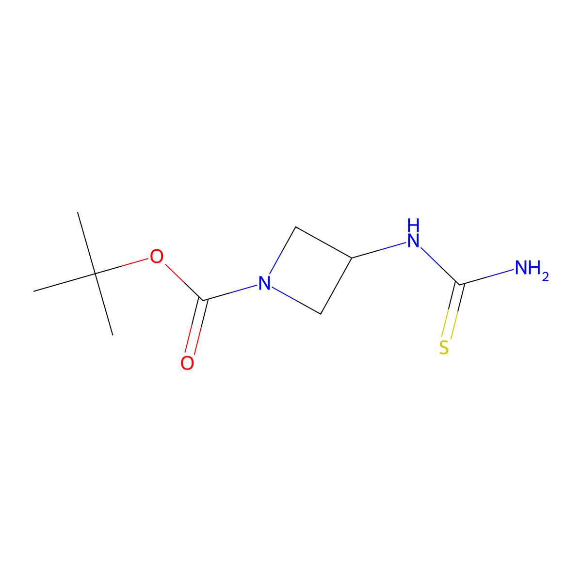 Tert-butyl 3-(carbamothioylamino)azetidine-1-carboxylate molecular structure, CAS 3002988-37-3