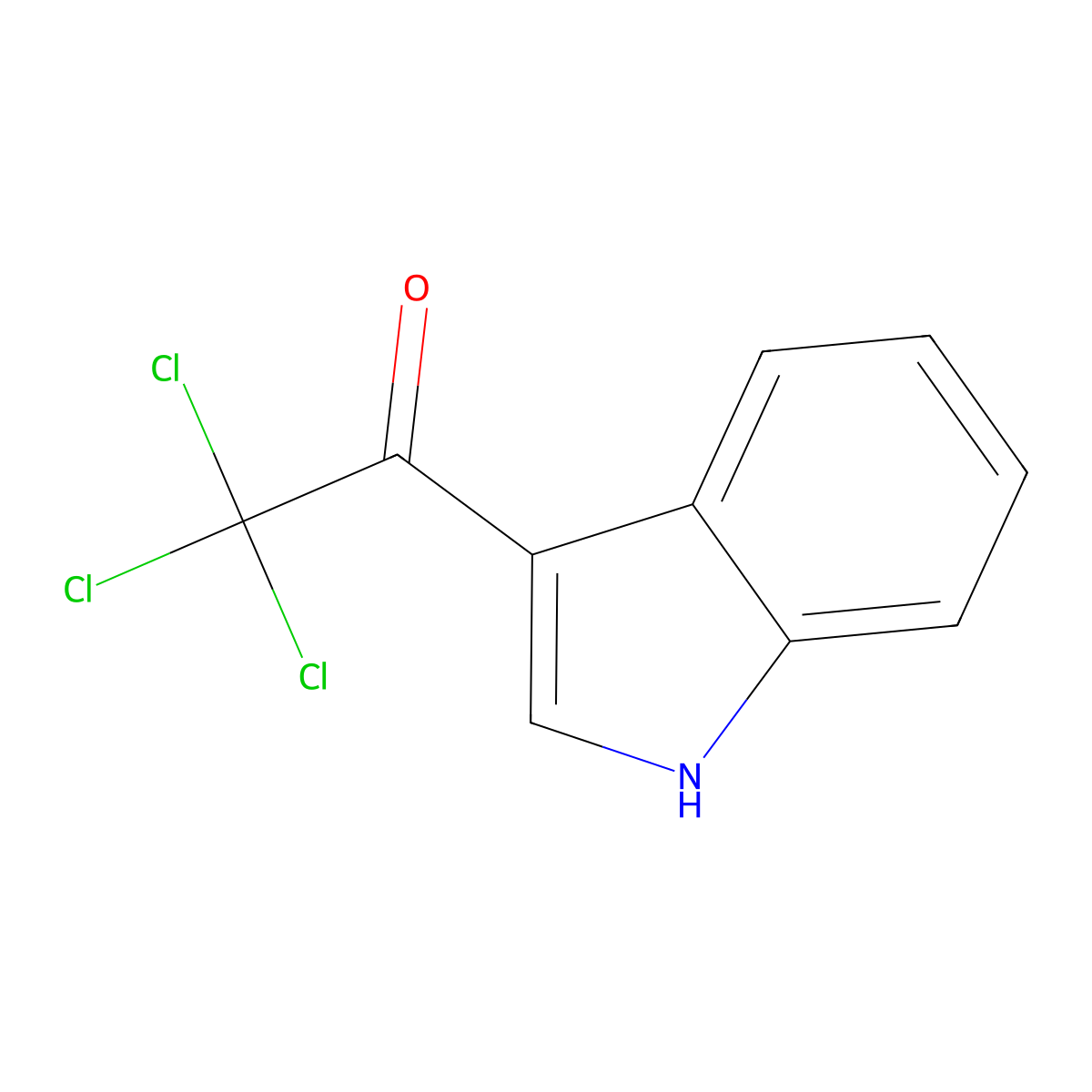 2,2,2-trichloro-1-(1H-indol-3-yl)ethanone molecular structure, CAS 30030-90-1