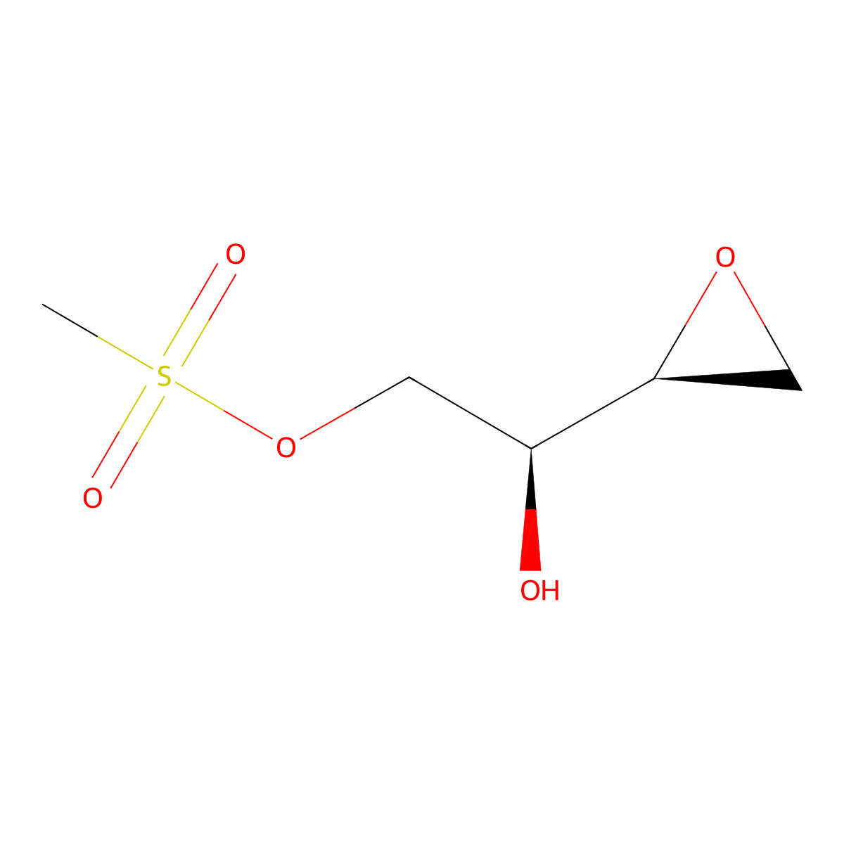 1,2-Ethanediol, 1-oxiranyl-, 2-methanesulfonate, (S-(R*,R*))- molecular structure, CAS 30031-63-1