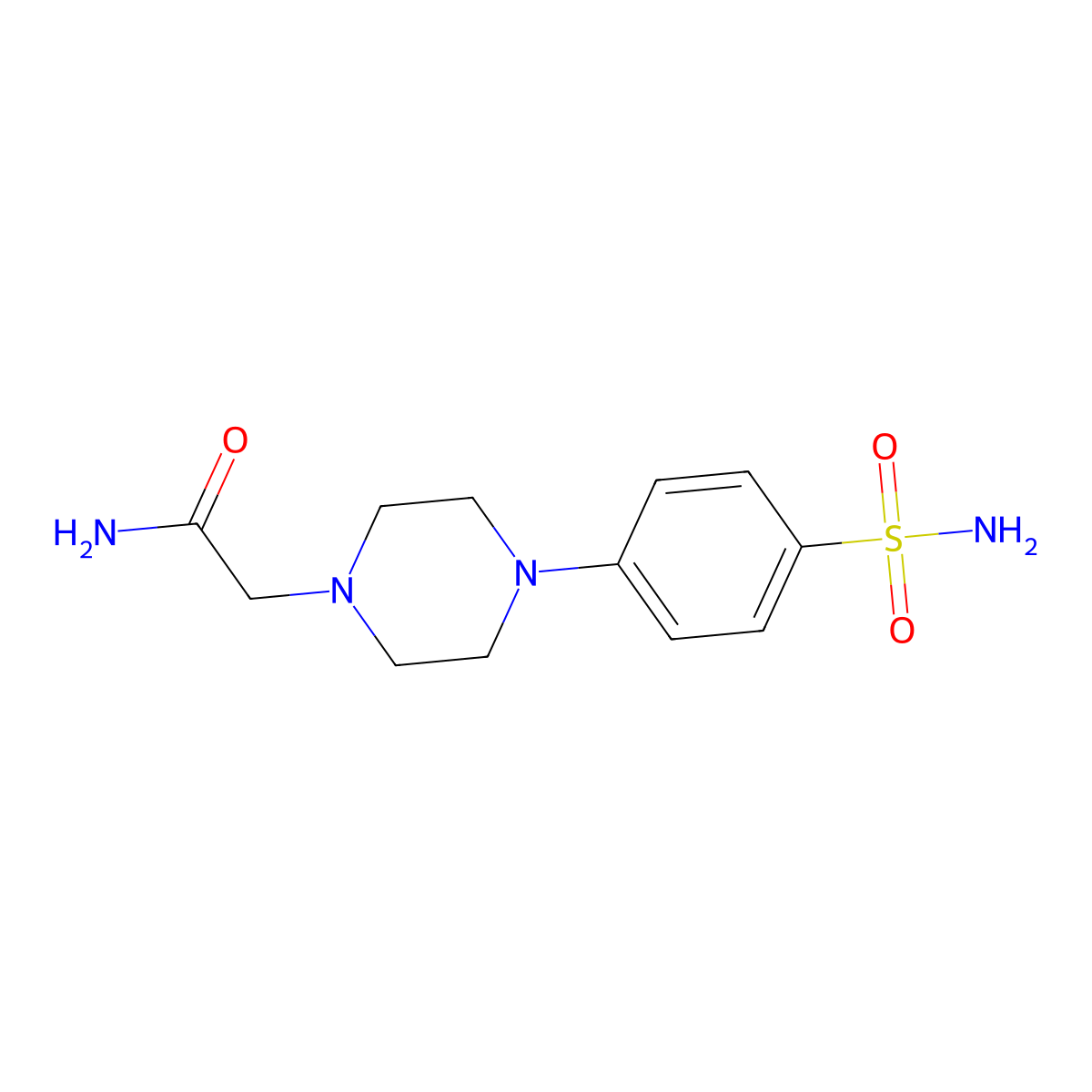 2-[4-(4-Sulfamoylphenyl)piperazin-1-yl]acetamide molecular structure, CAS 3003224-18-5
