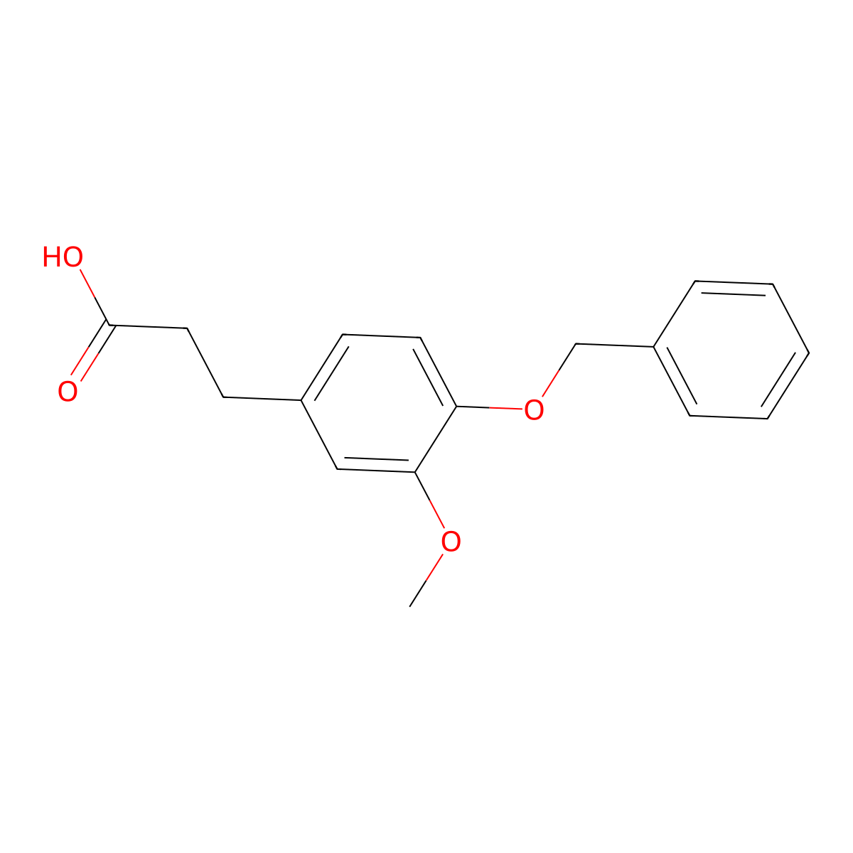 3-(3-Methoxy-4-benzyloxyphenyl)propionic acid molecular structure, CAS 30034-49-2