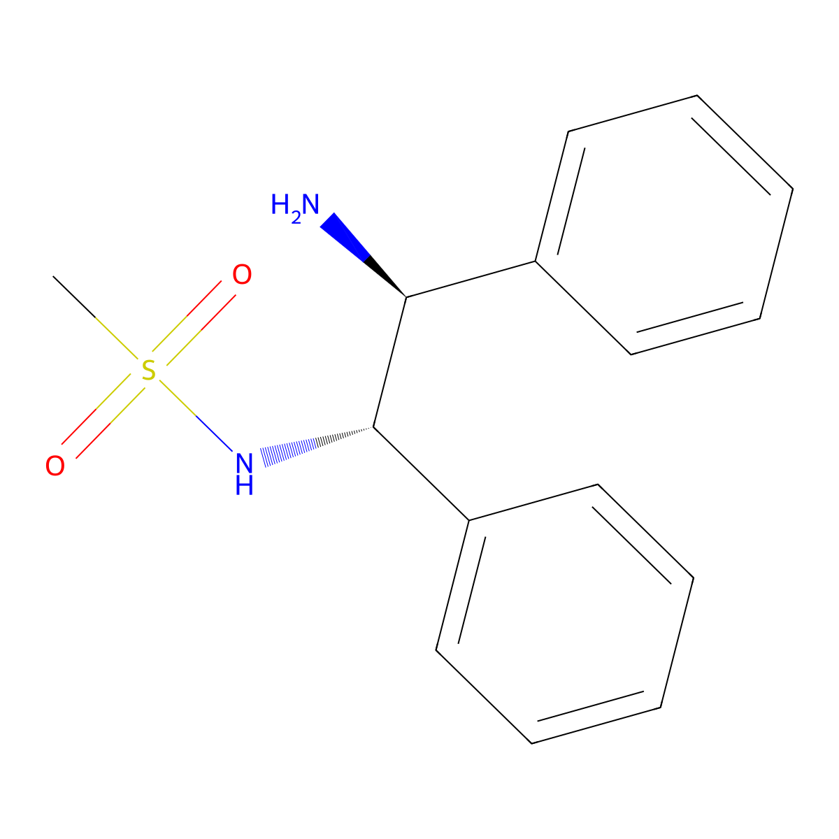 N-((1S,2S)-2-Amino-1,2-diphenylethyl)methanesulfonamide molecular structure, CAS 300345-76-0