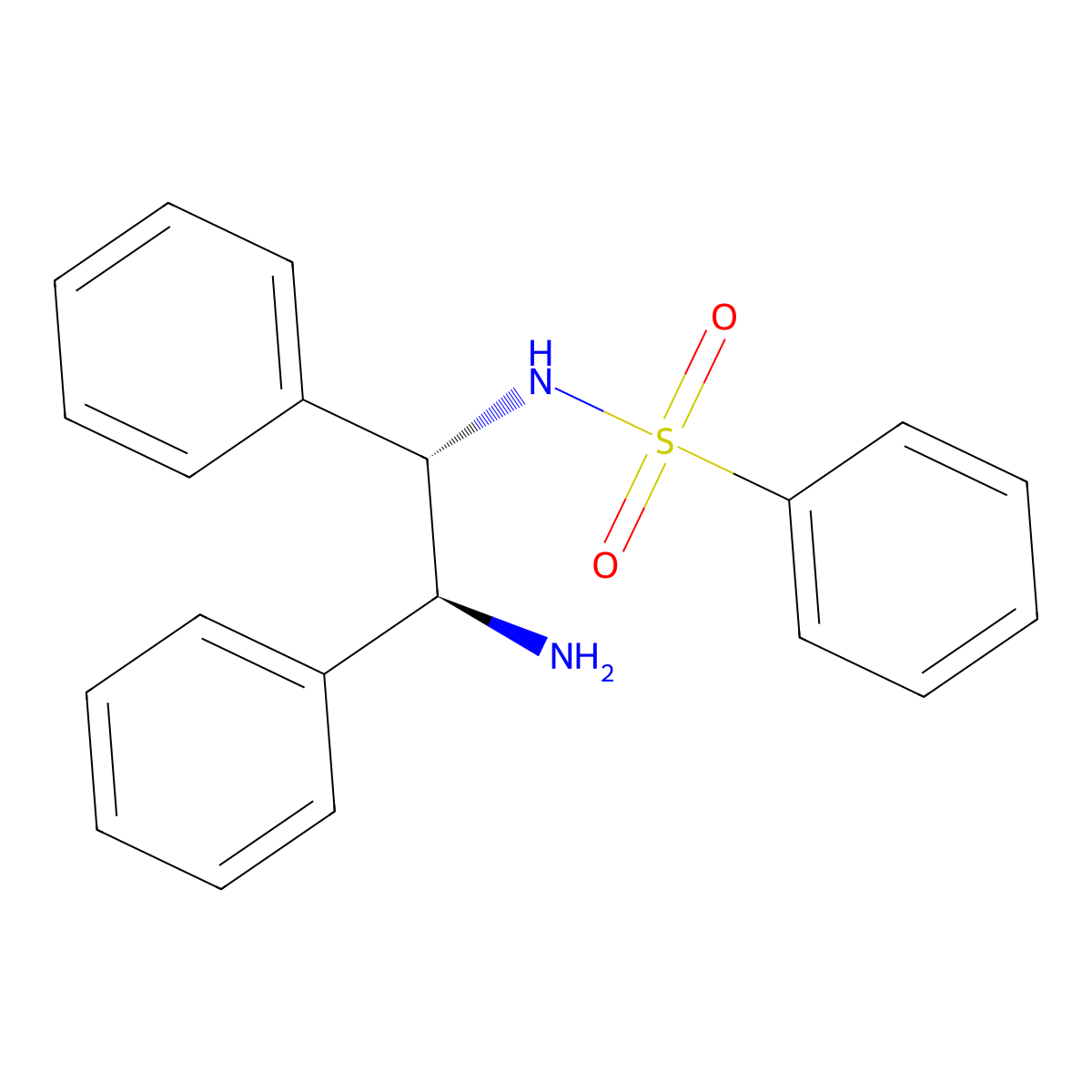 N-((1S,2S)-2-Amino-1,2-diphenylethyl)benzenesulfonamide molecular structure, CAS 300345-91-9