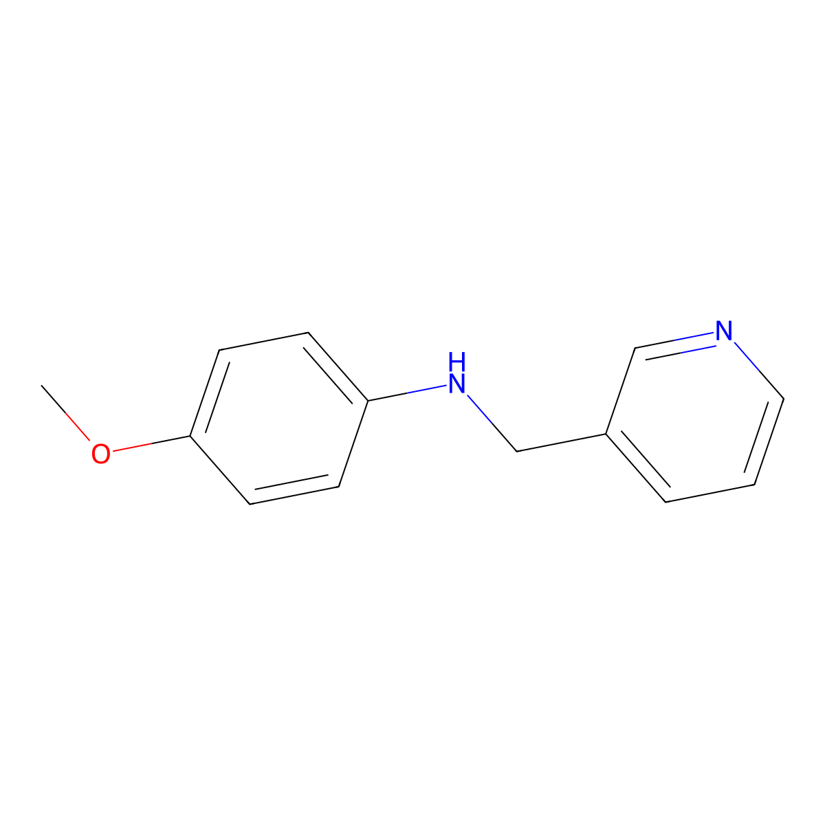 4-methoxy-N-(pyridin-3-ylmethyl)aniline molecular structure, CAS 300347-33-5
