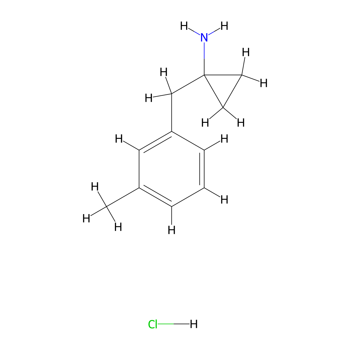1-(3-Methylbenzyl)cyclopropanamine hydrochloride molecular structure, CAS 30035-77-9
