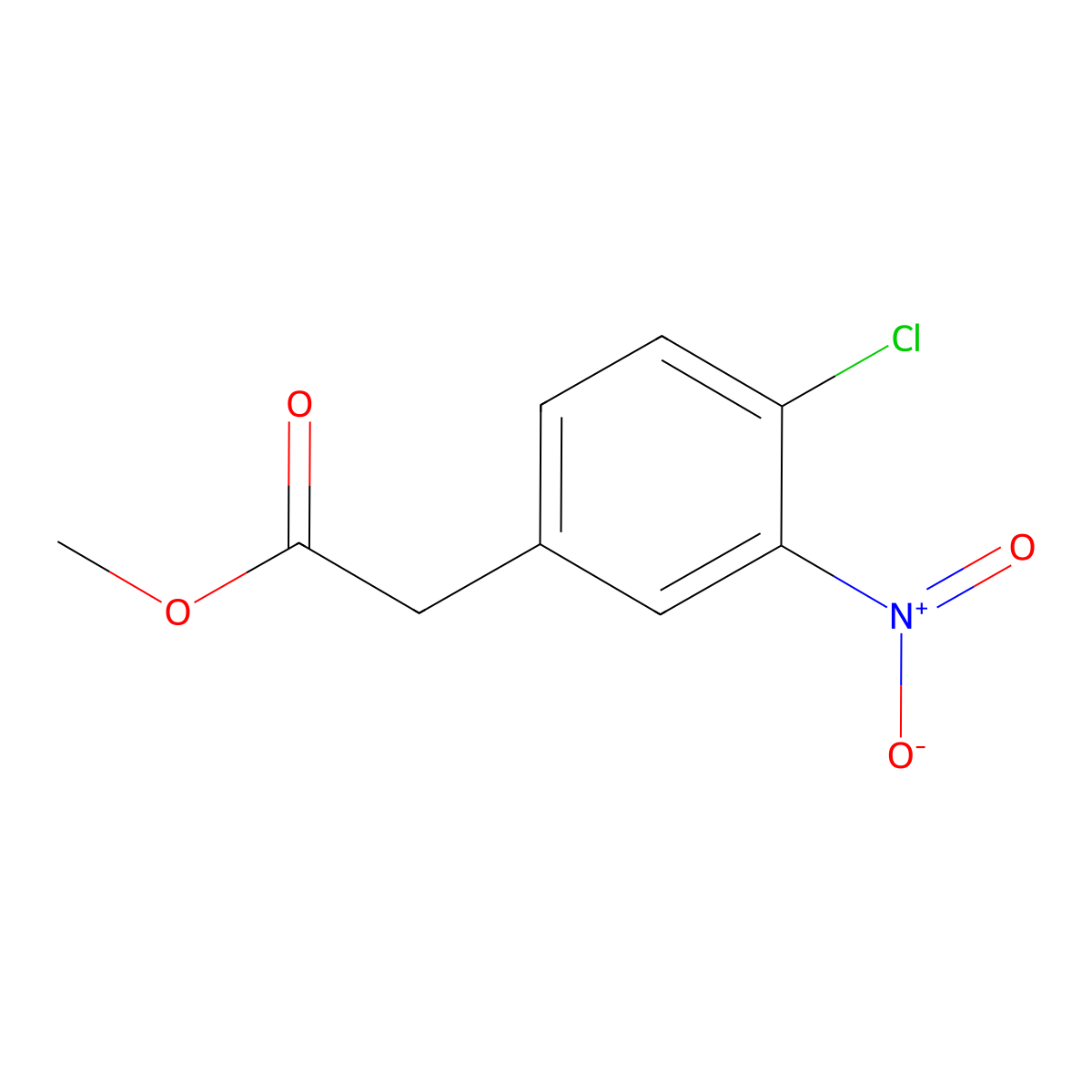 Methyl 2-(4-chloro-3-nitrophenyl)acetate molecular structure, CAS 300355-23-1