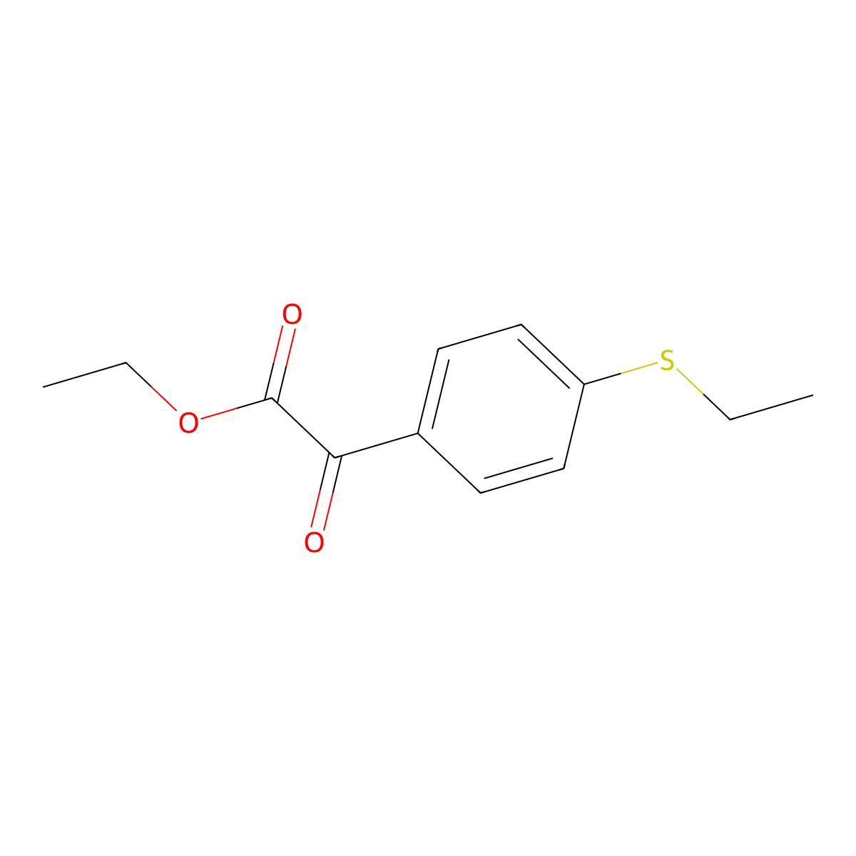 Ethyl 4-(ethylthio)benzoylformate molecular structure, CAS 300355-73-1
