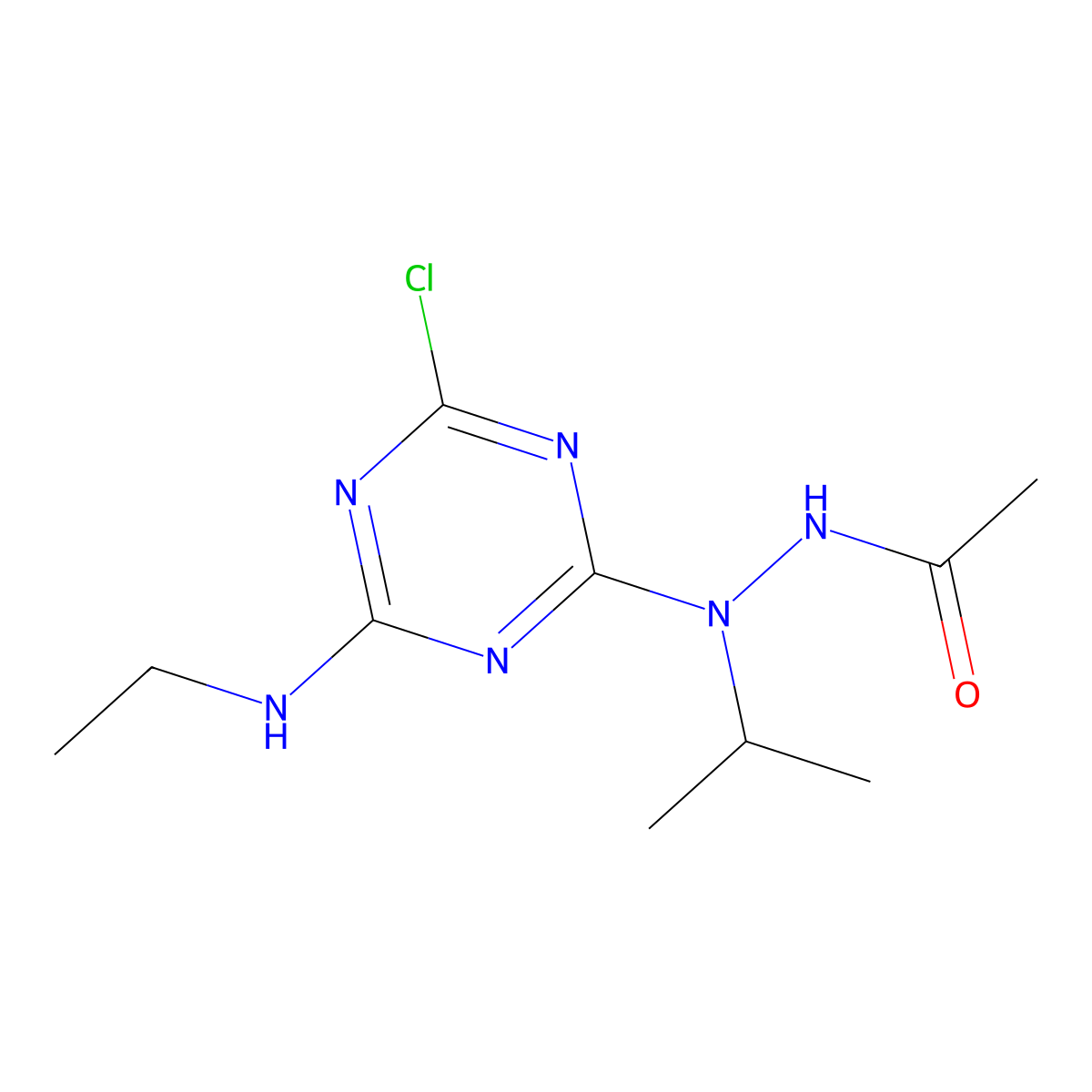N'-[4-chloro-6-(ethylamino)-1,3,5-triazin-2-yl]-N'-propan-2-ylacetohydrazide molecular structure, CAS 300358-45-6