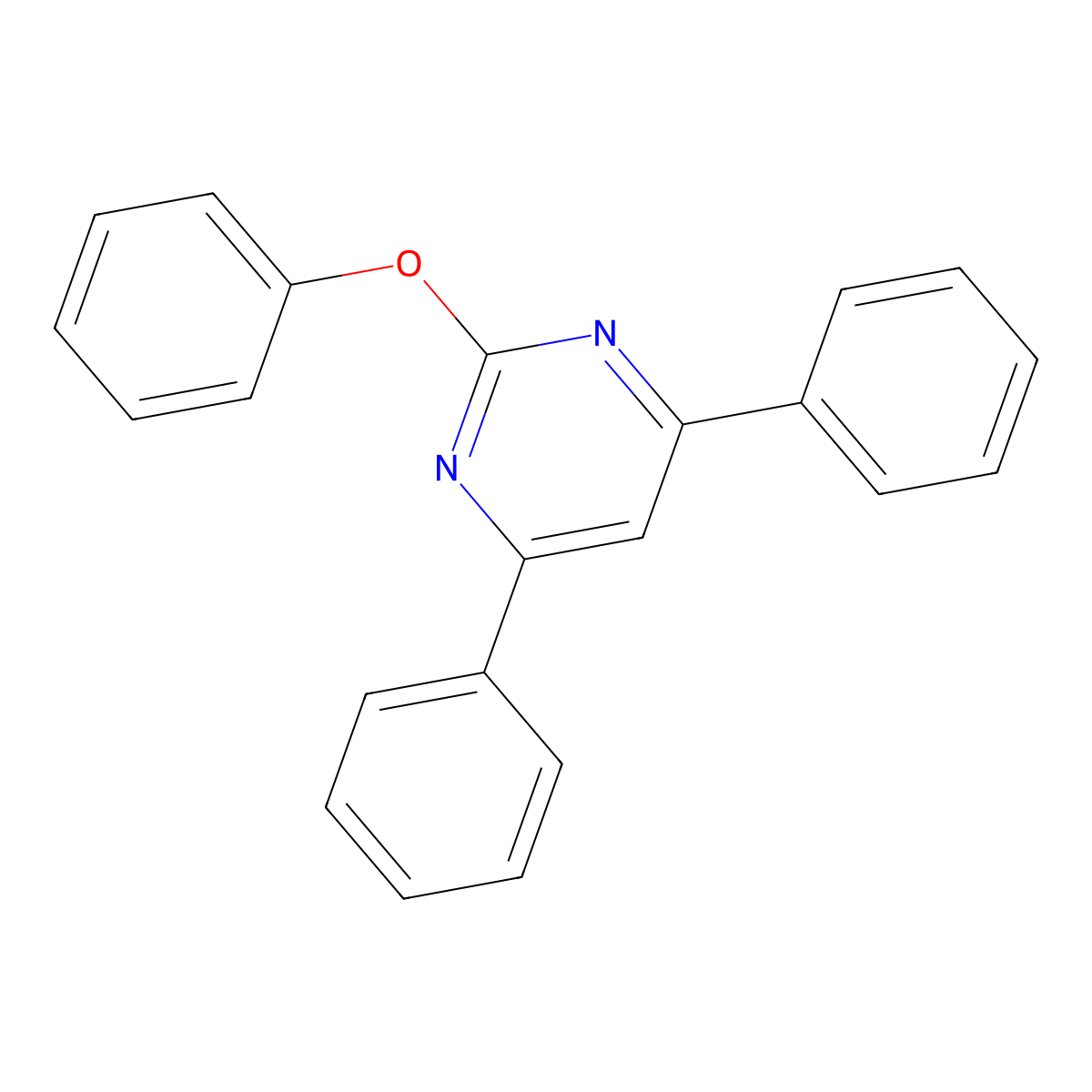 2-Phenoxy-4,6-diphenylpyrimidine molecular structure, CAS 300358-65-0